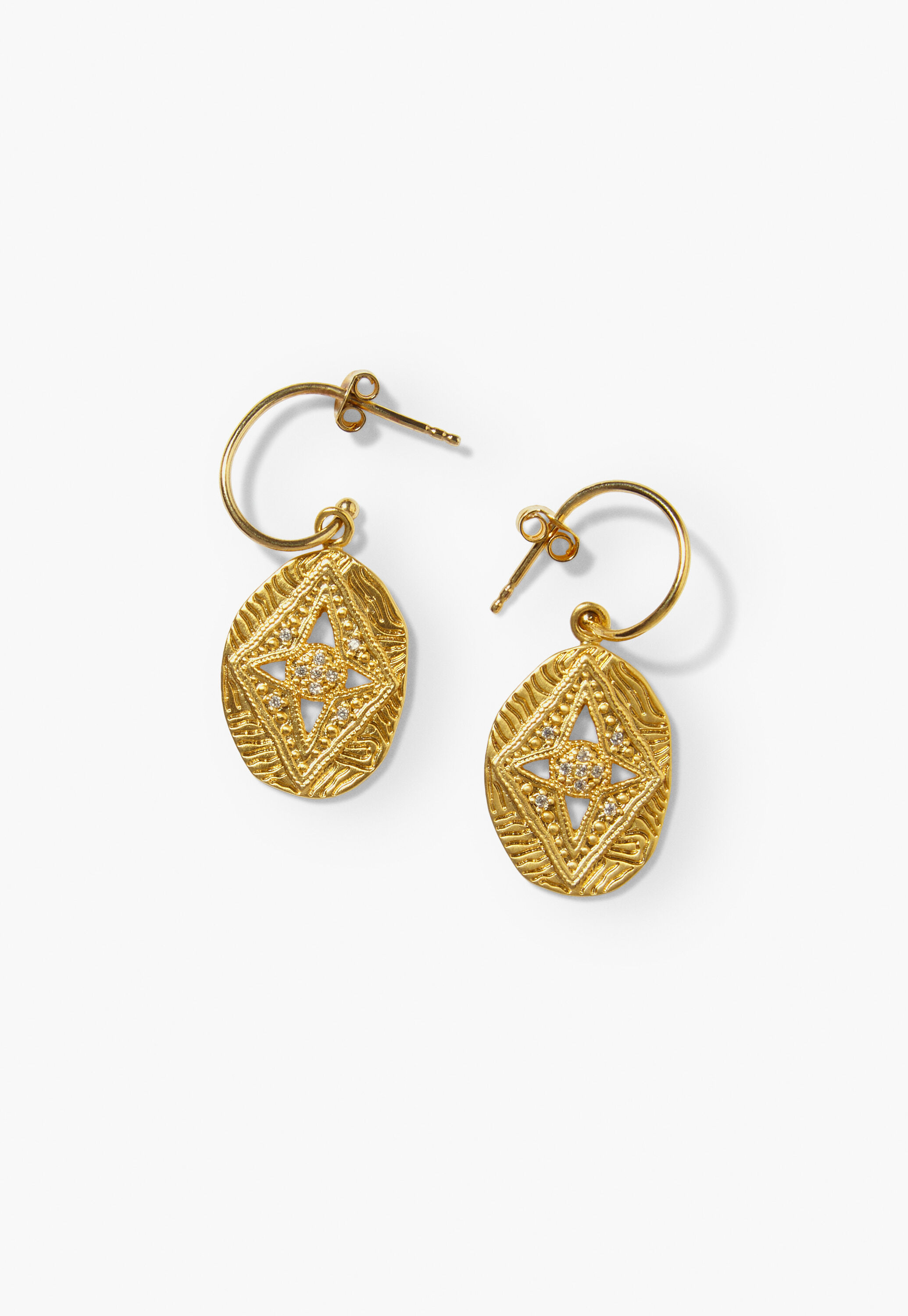 Ohrringe mit Anh&auml;nger, Gold, large