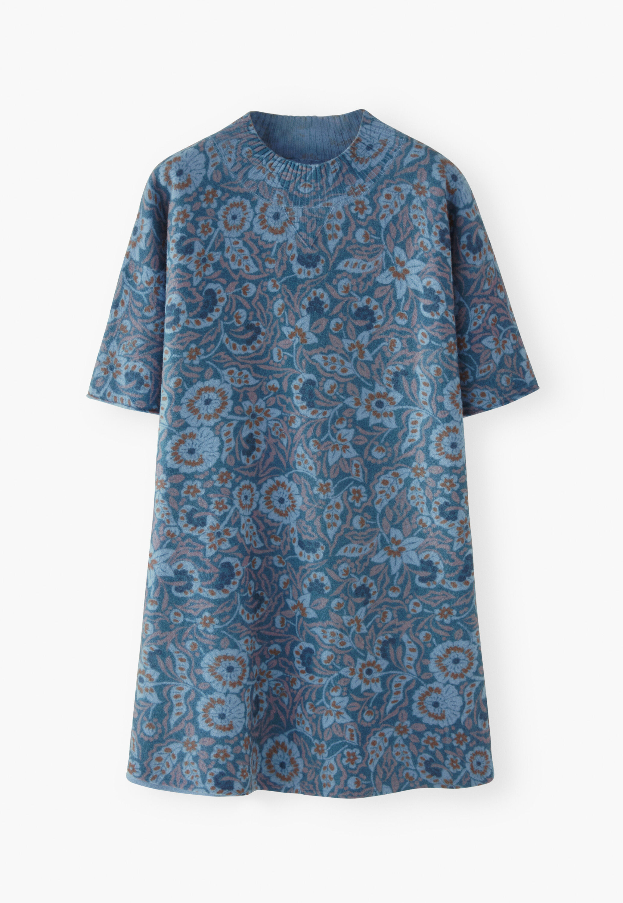 Bedrucktes Strickkleid, Denim, large