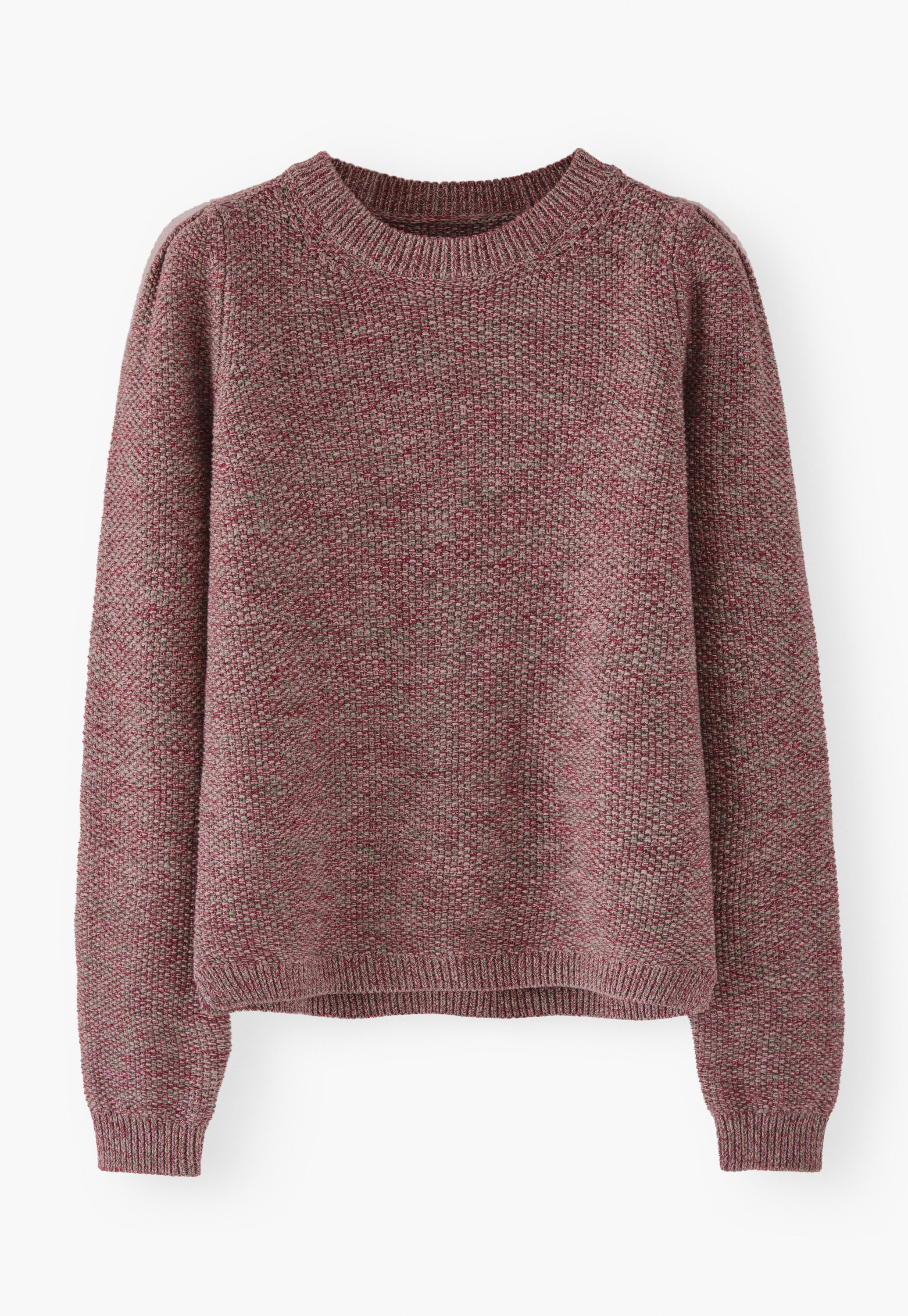 Pullover im Perlmuster, Magenta/Moos, large