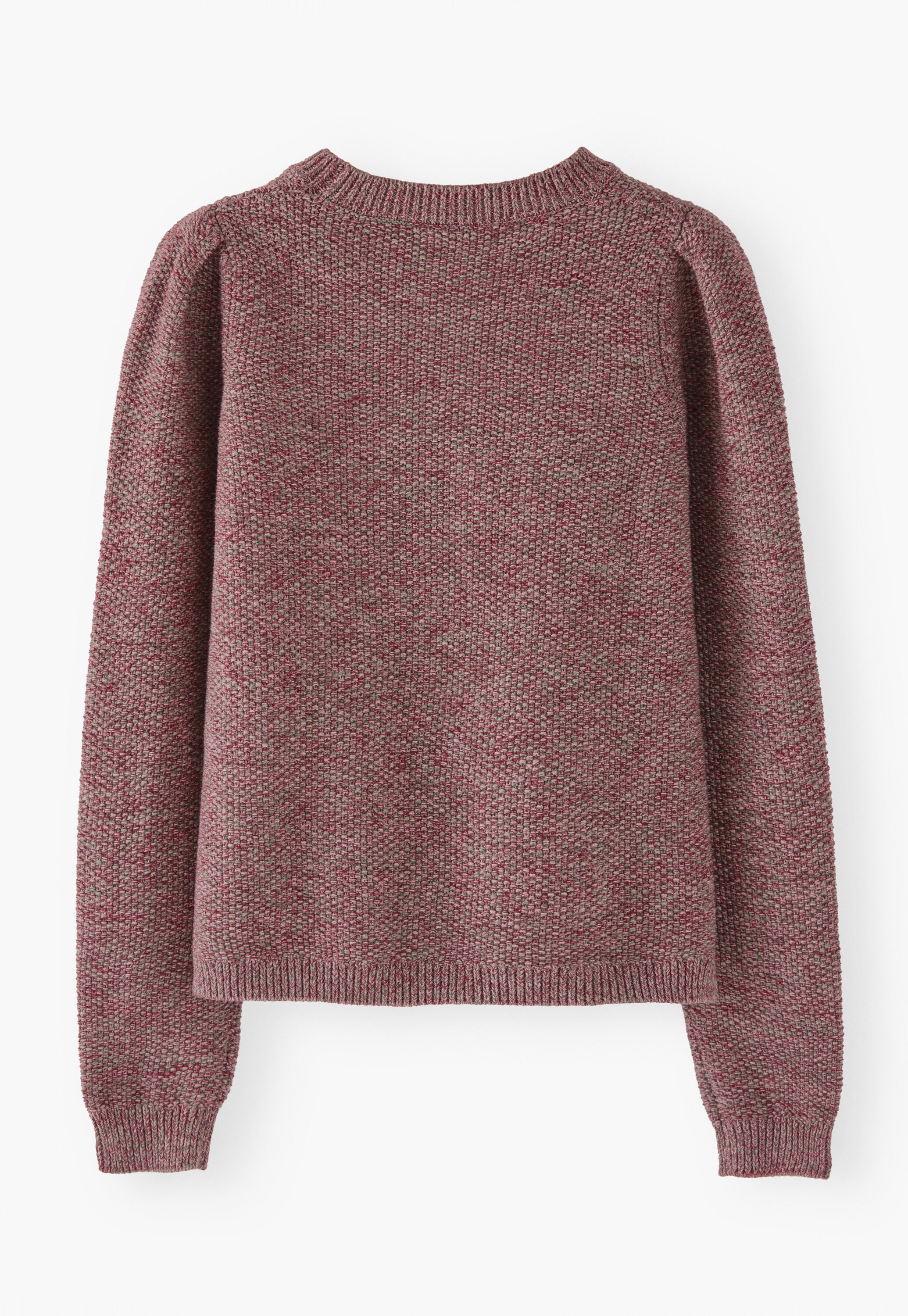 Pullover im Perlmuster, Magenta/Moos, large