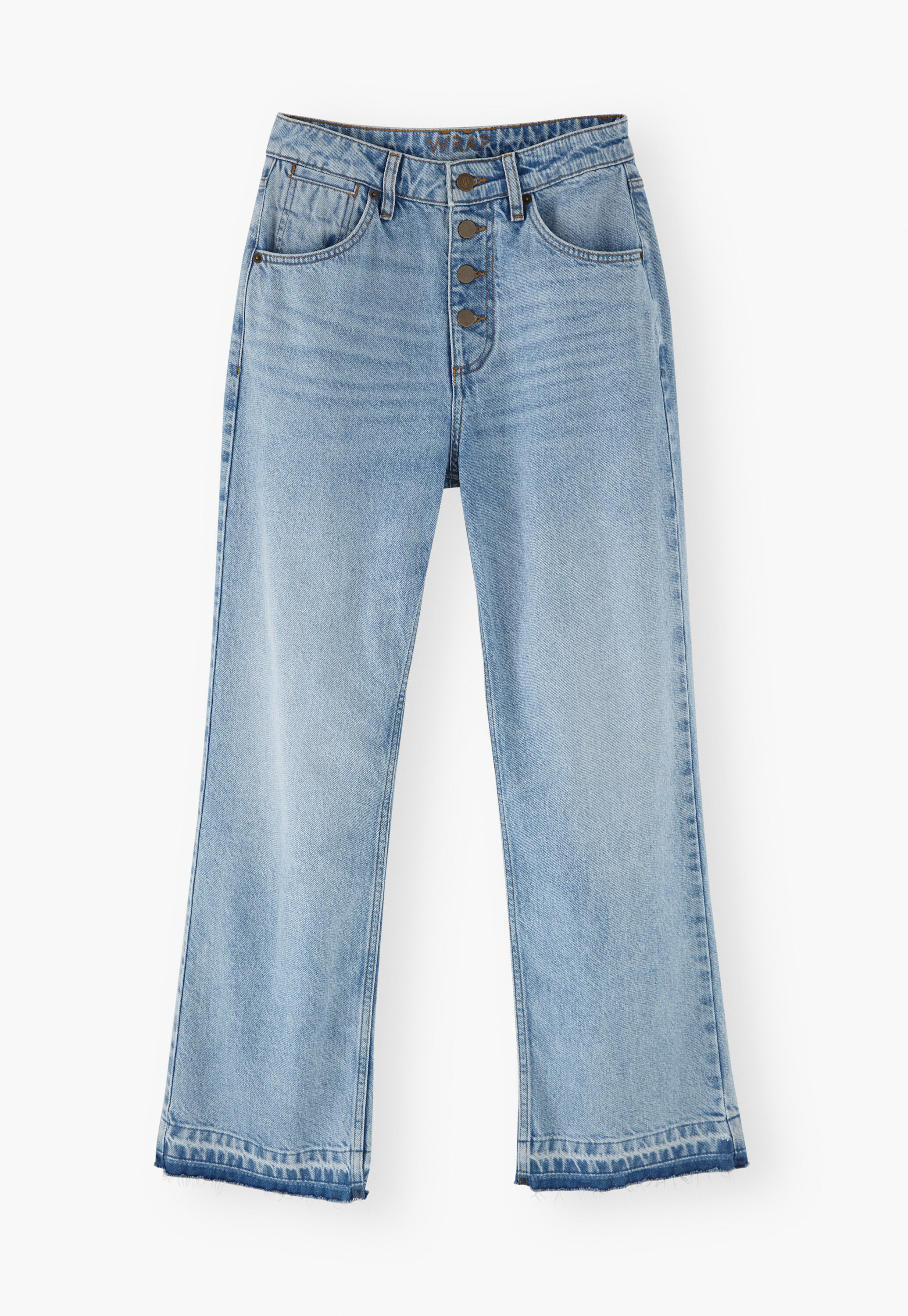 K&uuml;rzer geschnittene Hose mit weitem Bein
