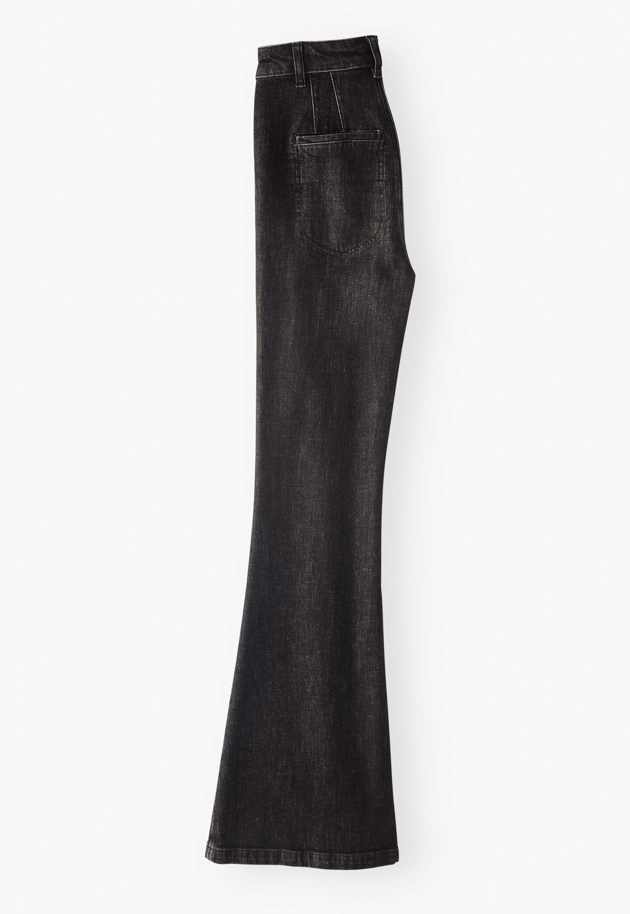 Ausgestellte Jeans, Schwarz, large