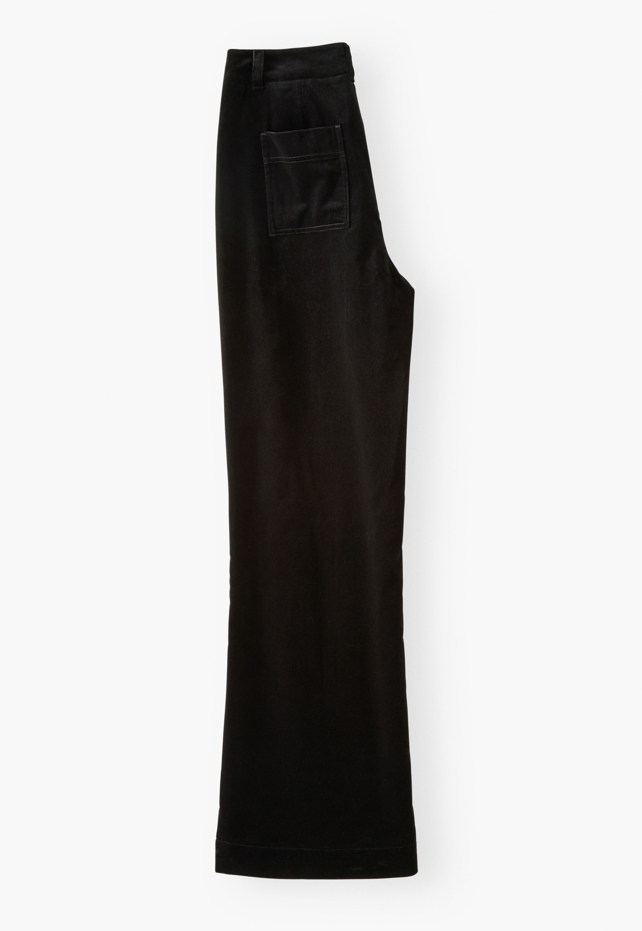 Samthose mit weitem Bein