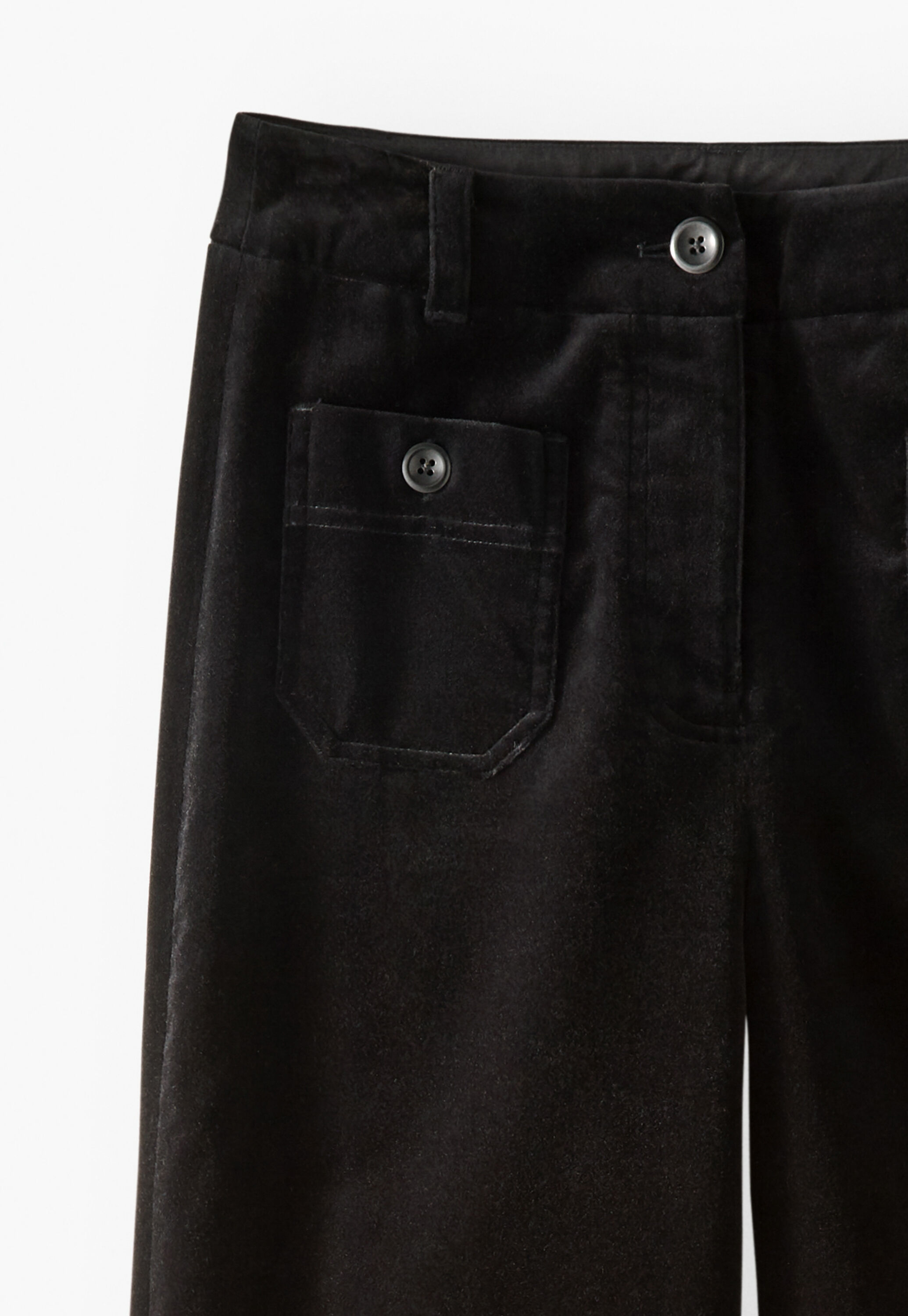 Samthose mit weitem Bein