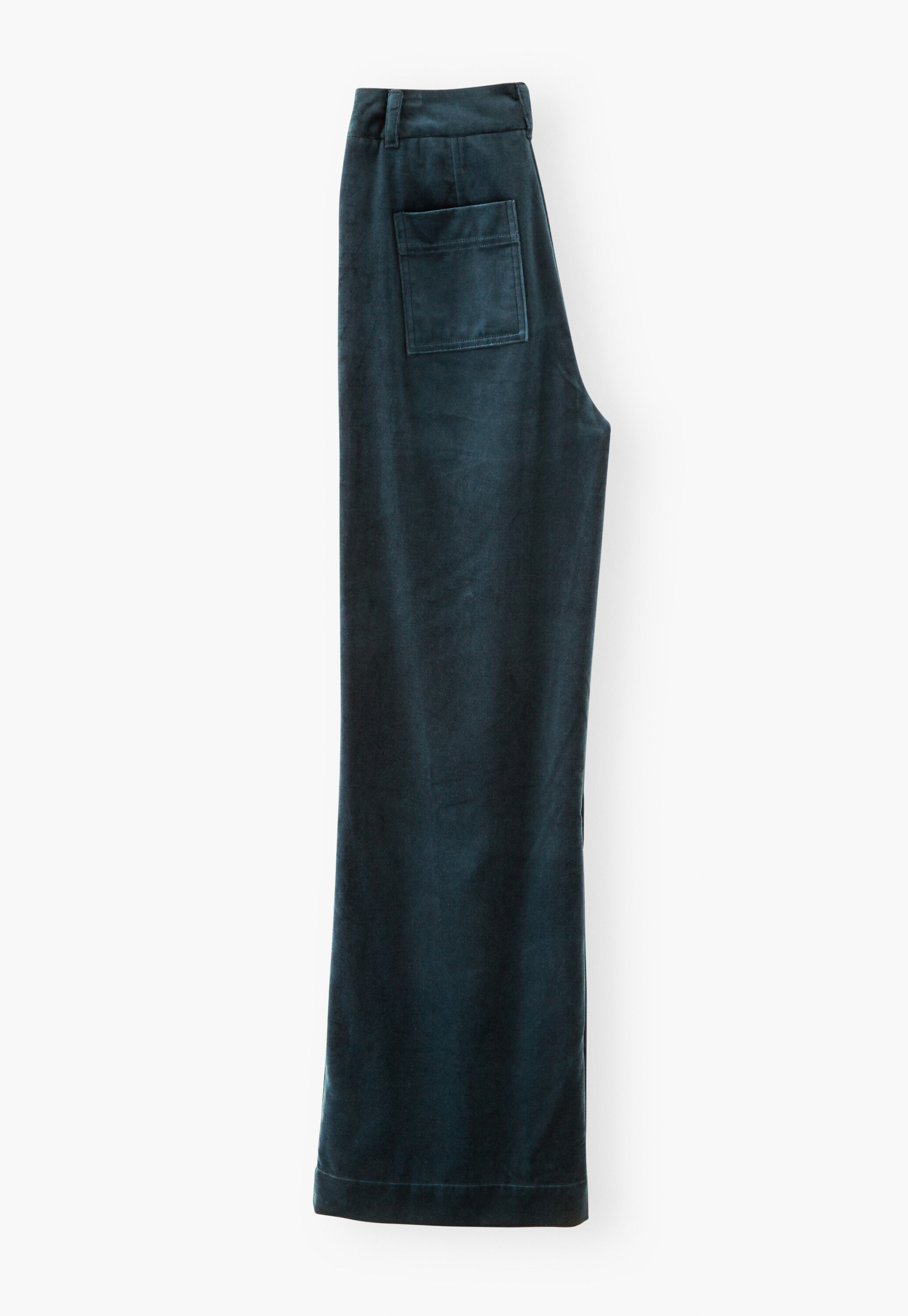 Samthose mit weitem Bein