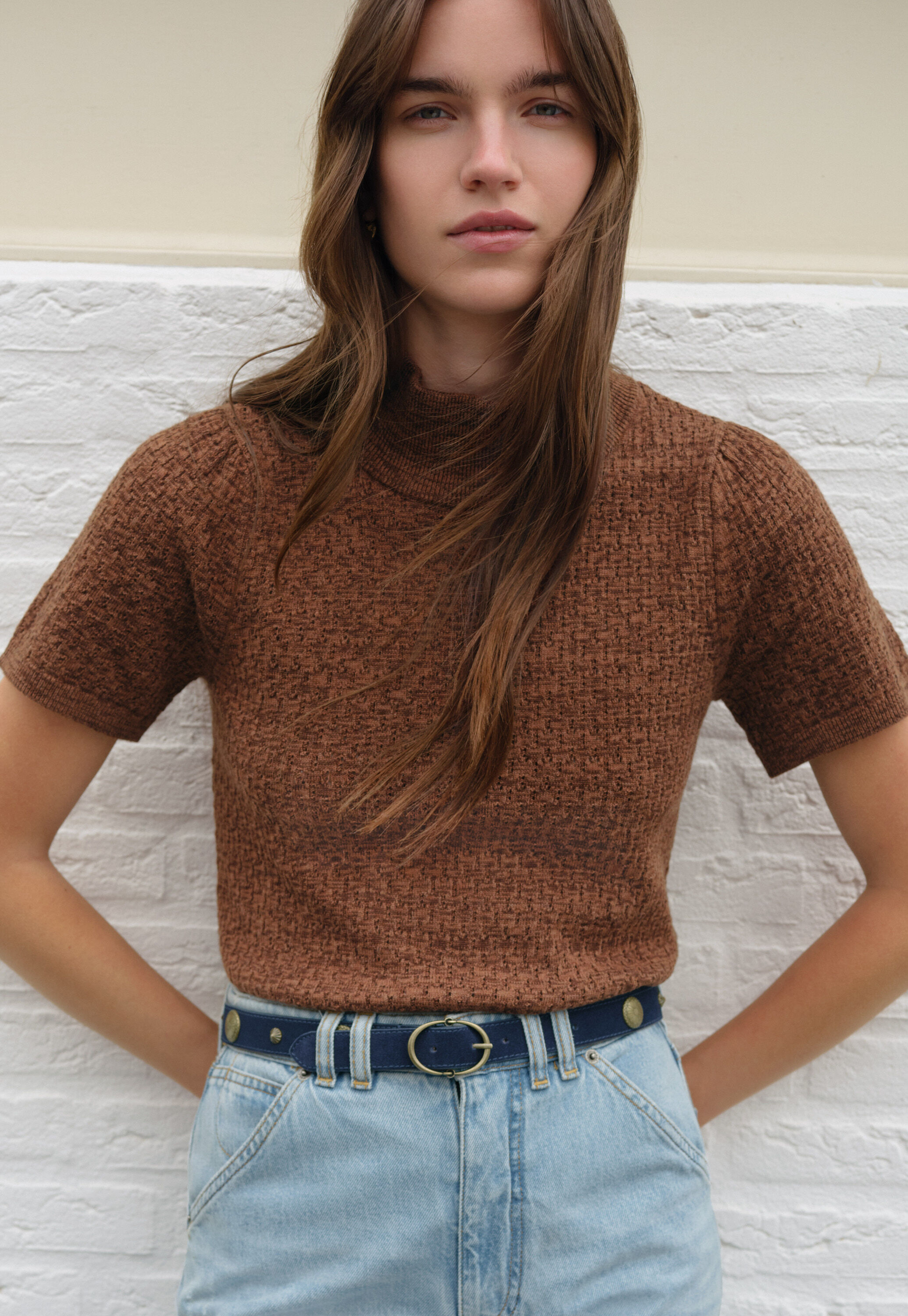 Cardigan mit Waffelmuster
