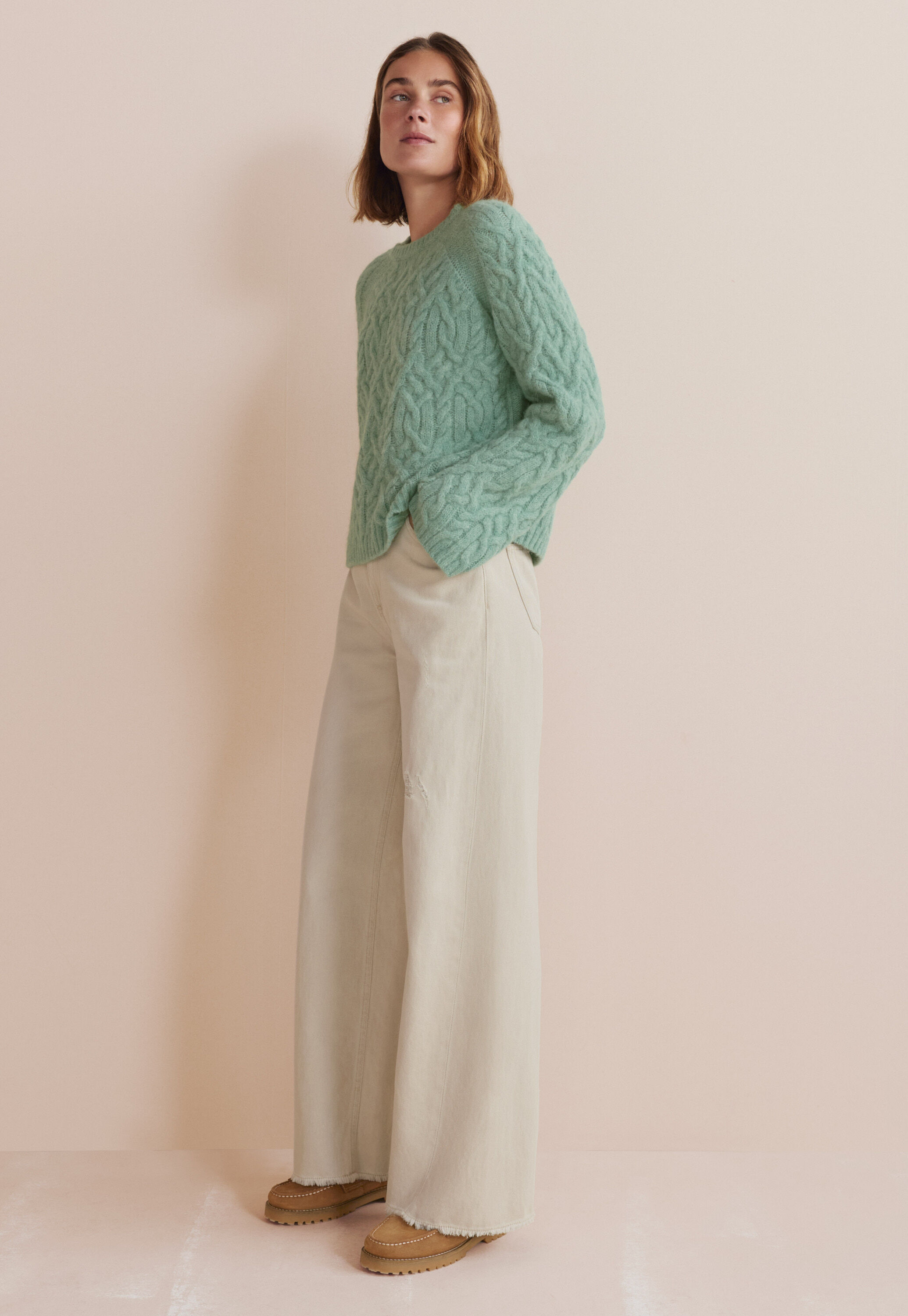 Cardigan mit Waffelmuster