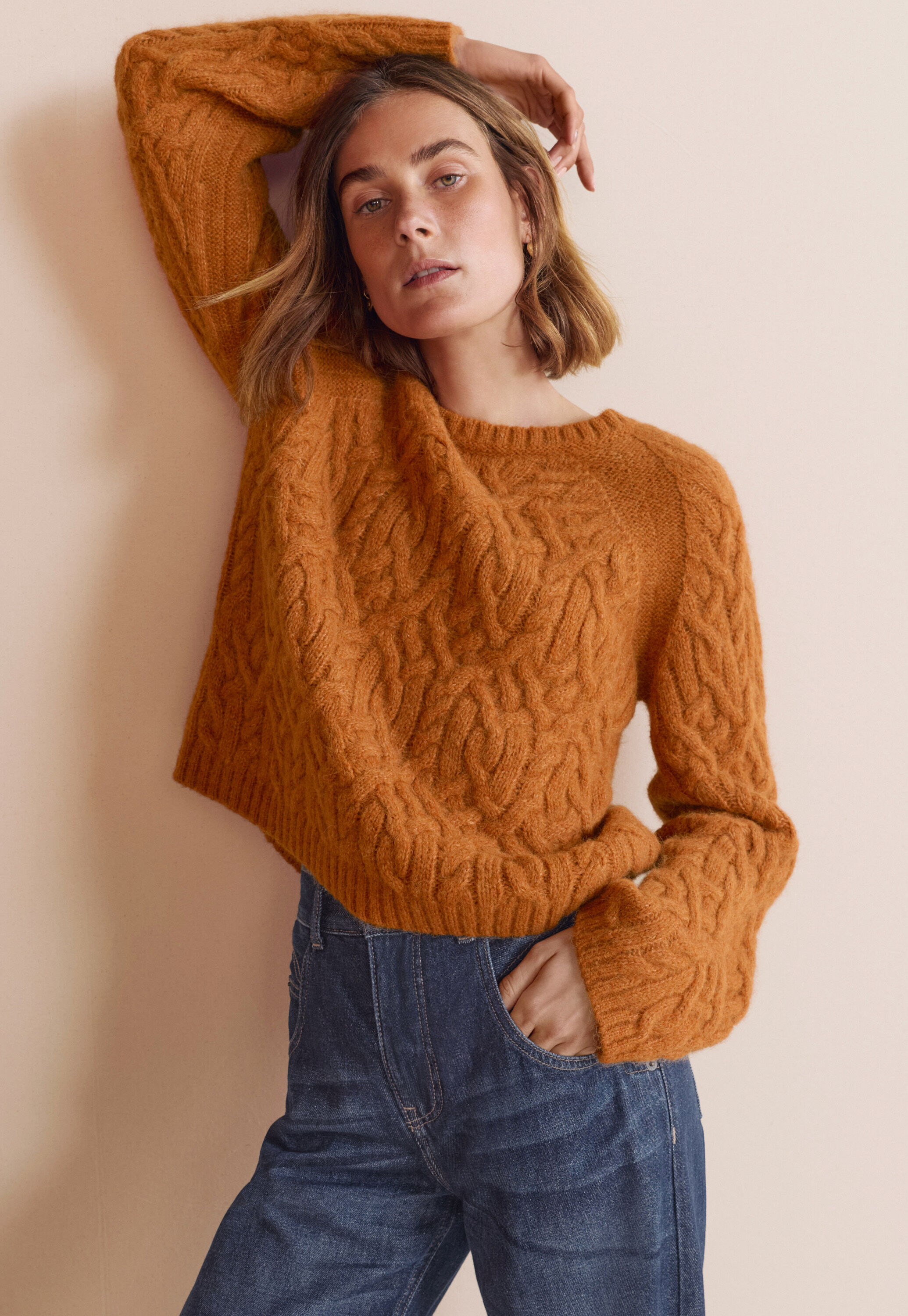 Cardigan mit Waffelmuster
