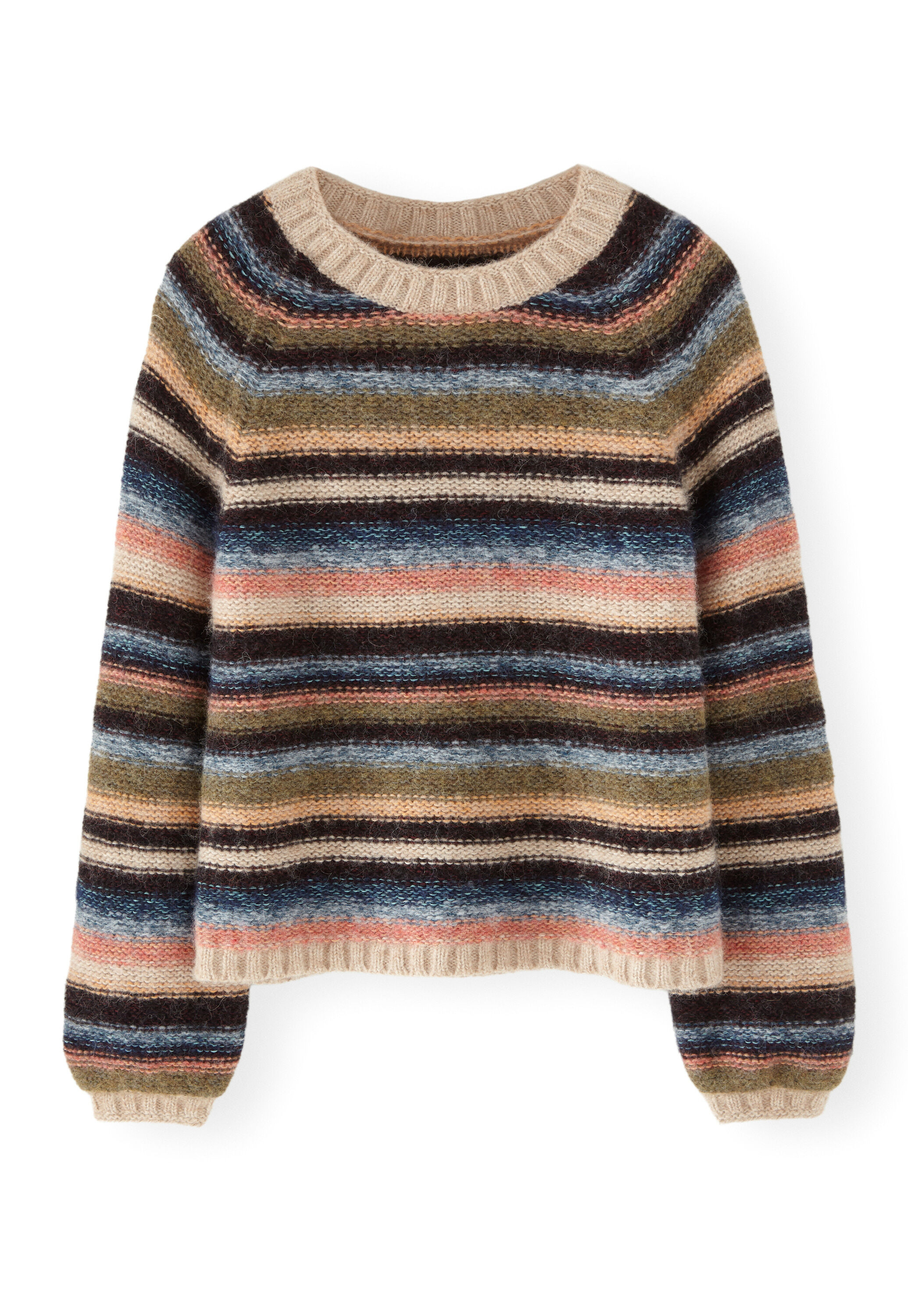 Pullover mit umgekehrten Streifen
