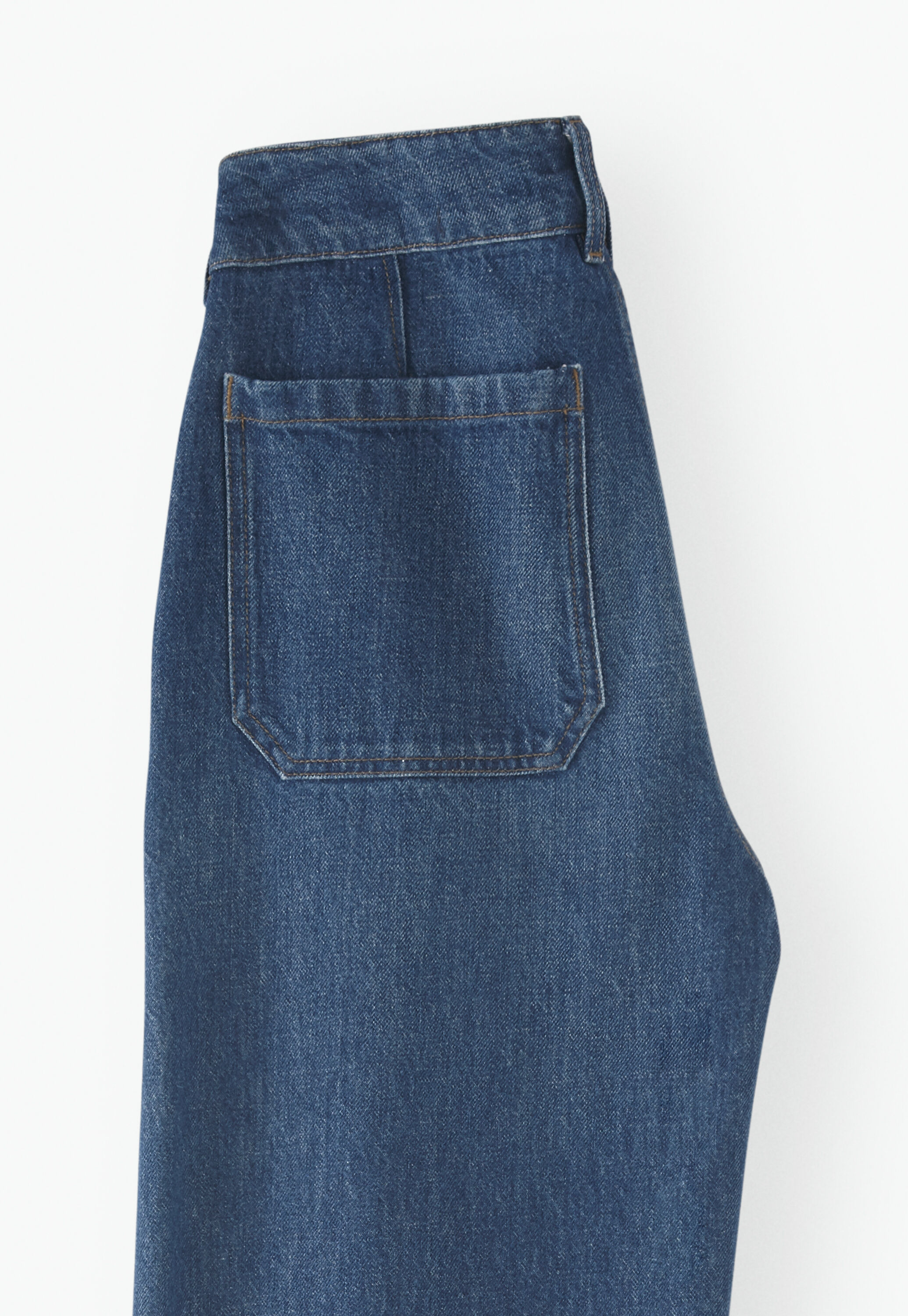 Lange Jeans mit weitem Bein