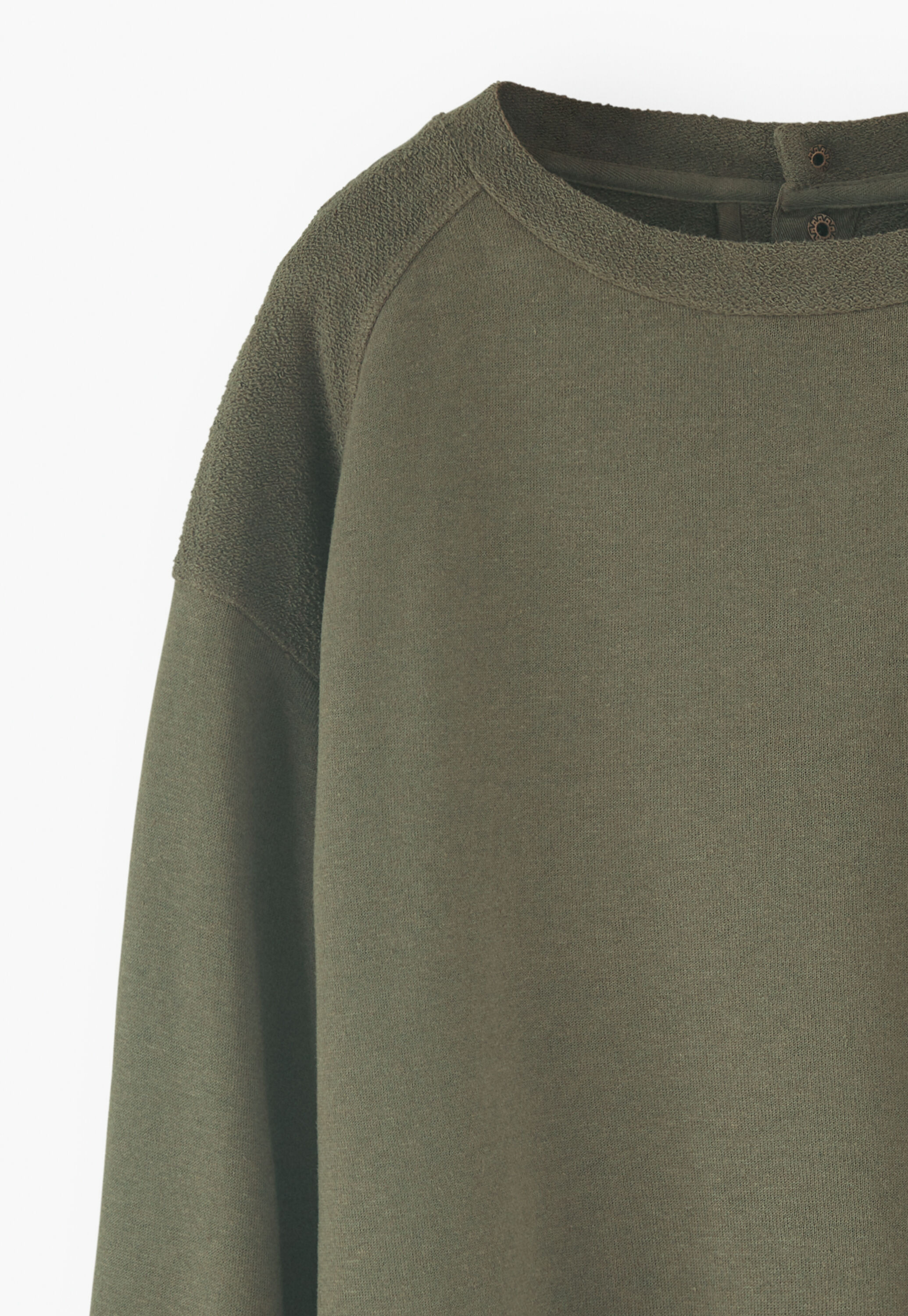 Sweatshirt mit Druckknopfr&uuml;cken