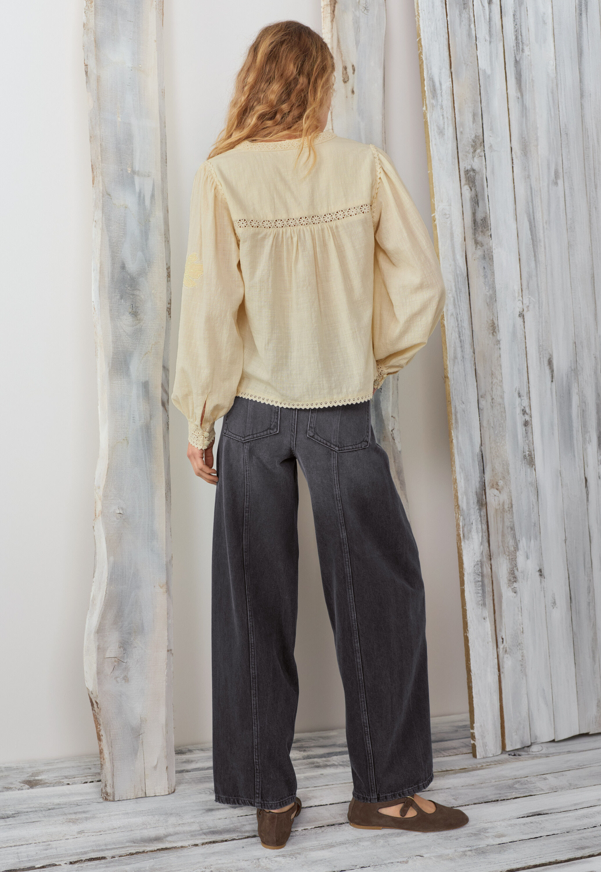 Bluse mit Applikationen