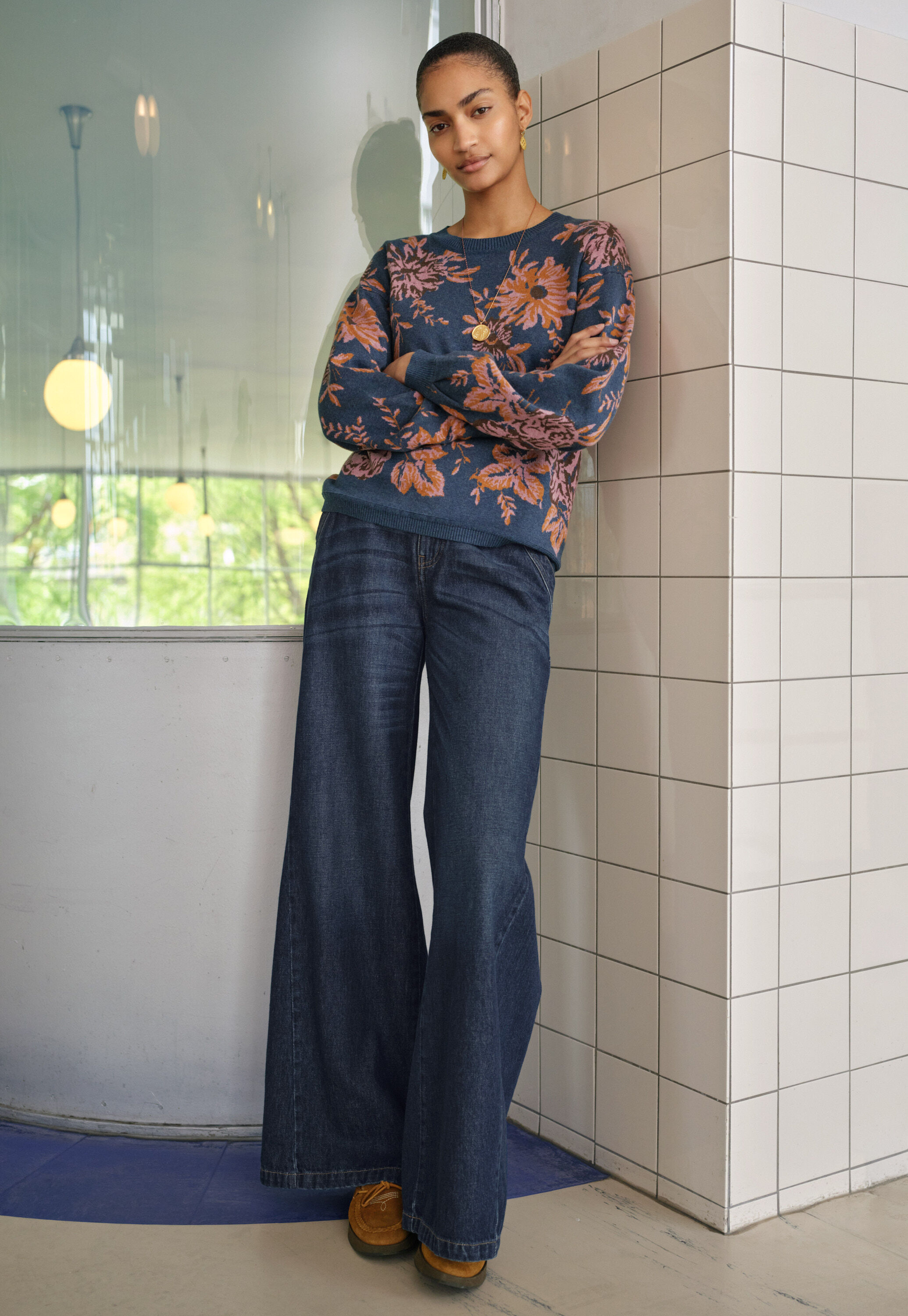 Jeans mit weitem Schlag