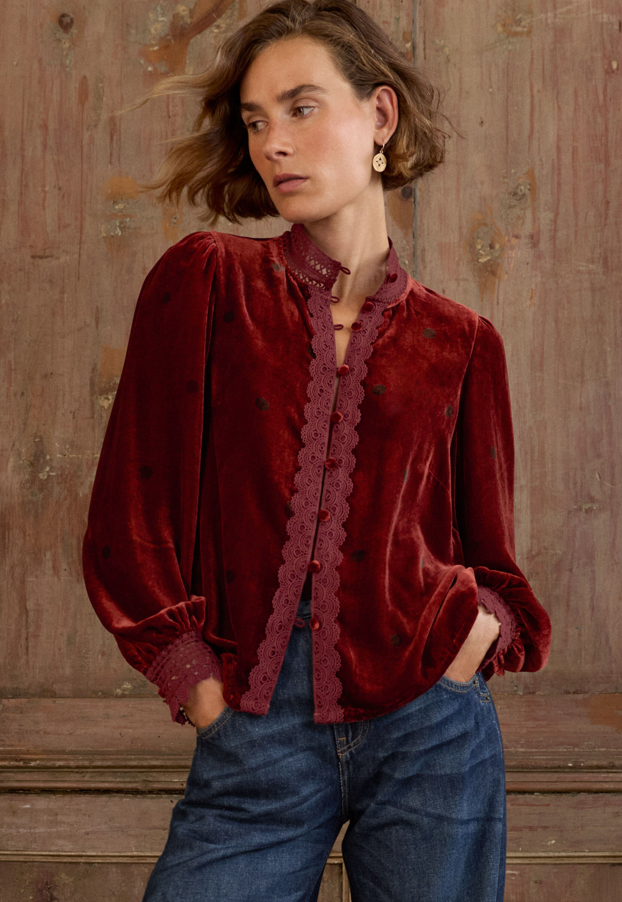Samtbluse