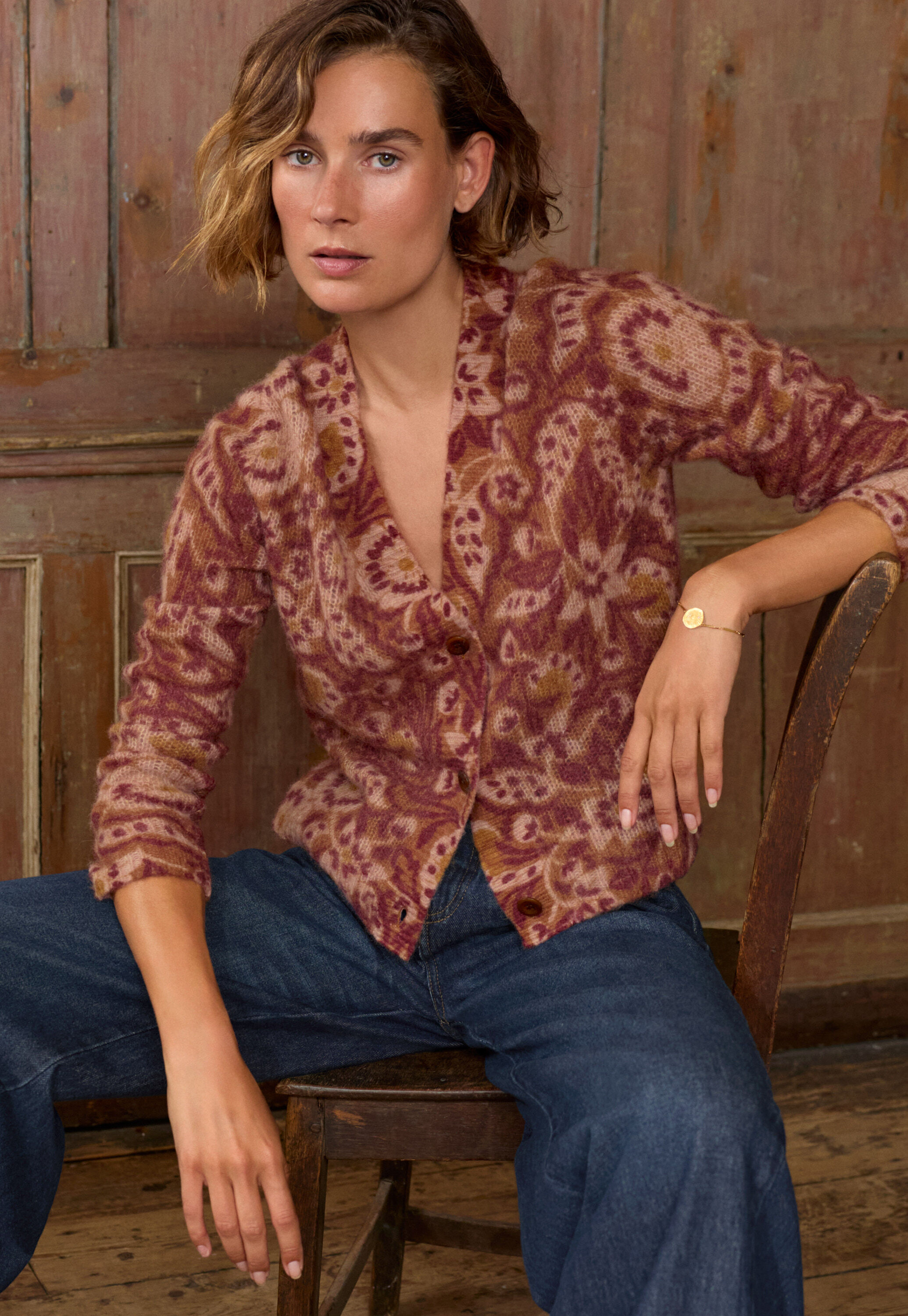Bedruckter Cardigan