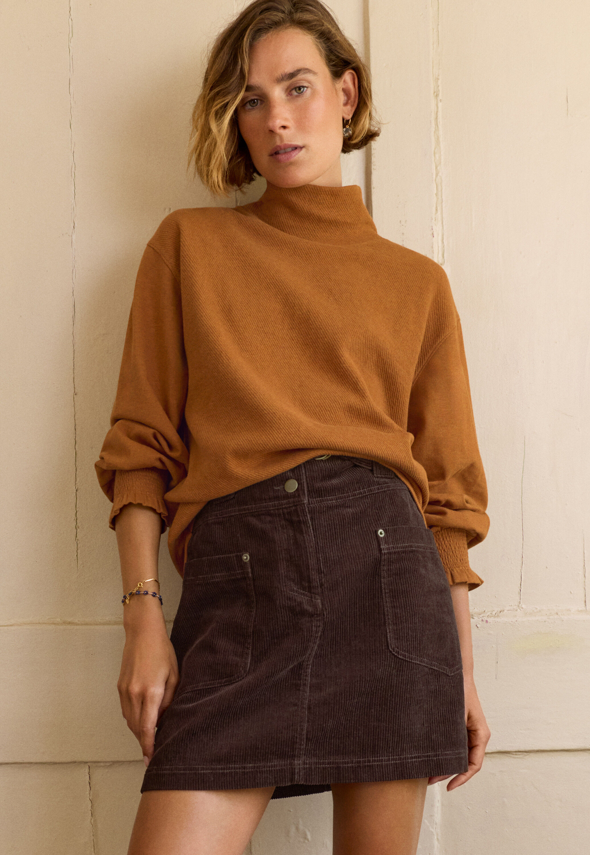 Sweatshirt mit hohem Kragen