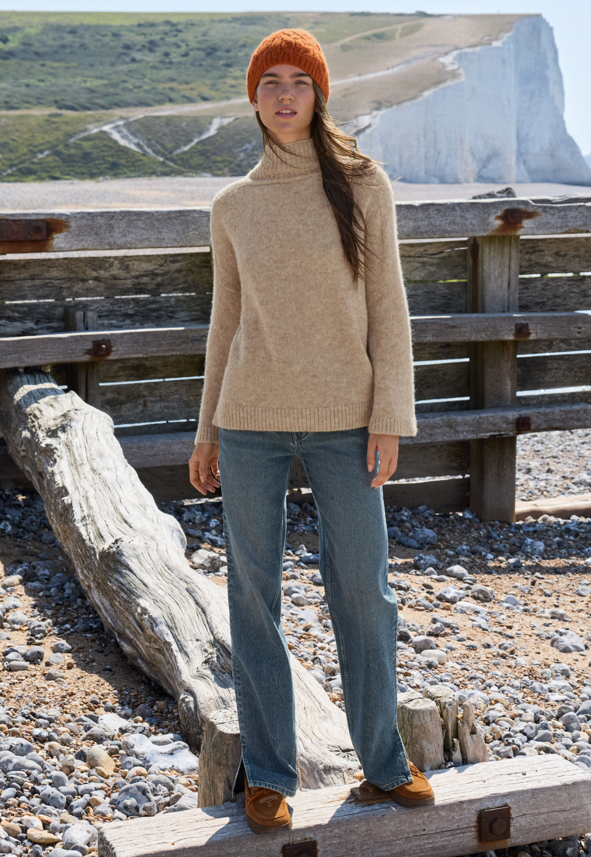 Pullover mit hohem Kragen, Nerz-Twist, large
