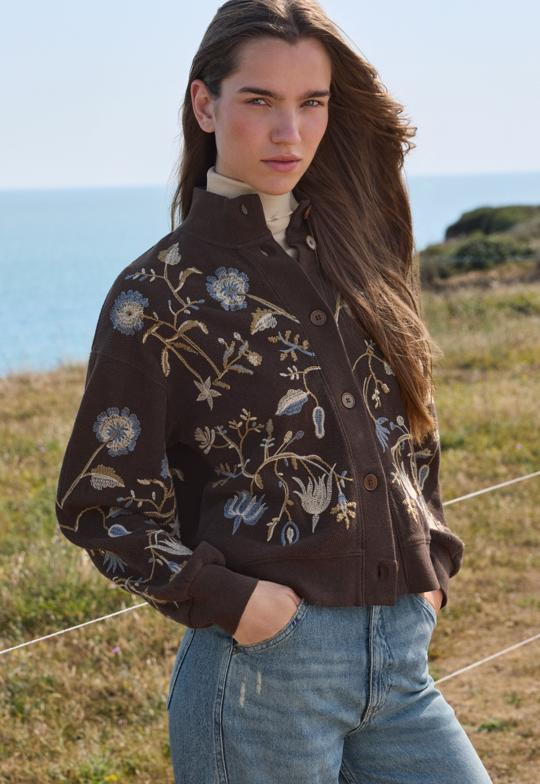 Bestickte Jacke