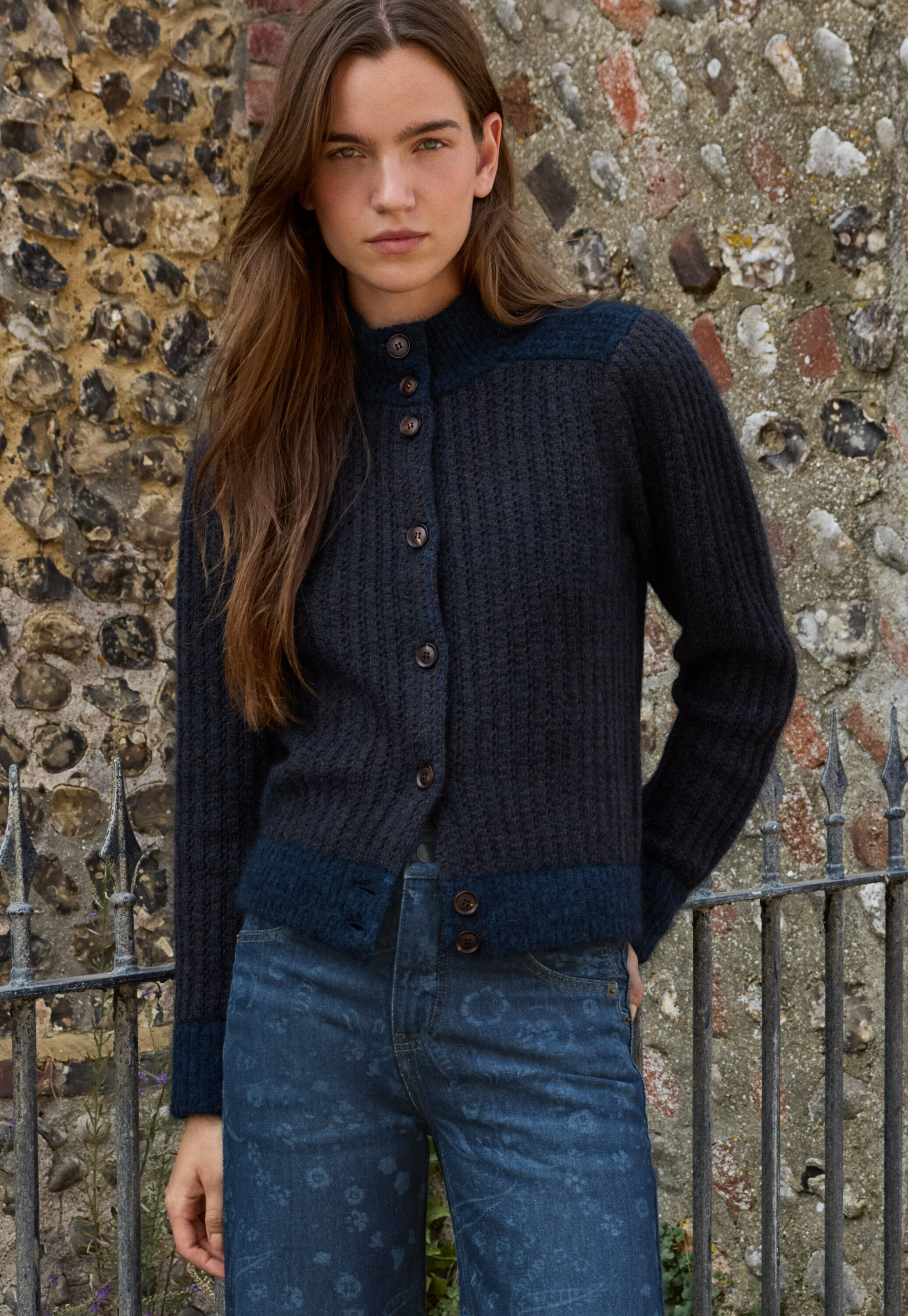 Gestrickte Jacke mit Maschendetails