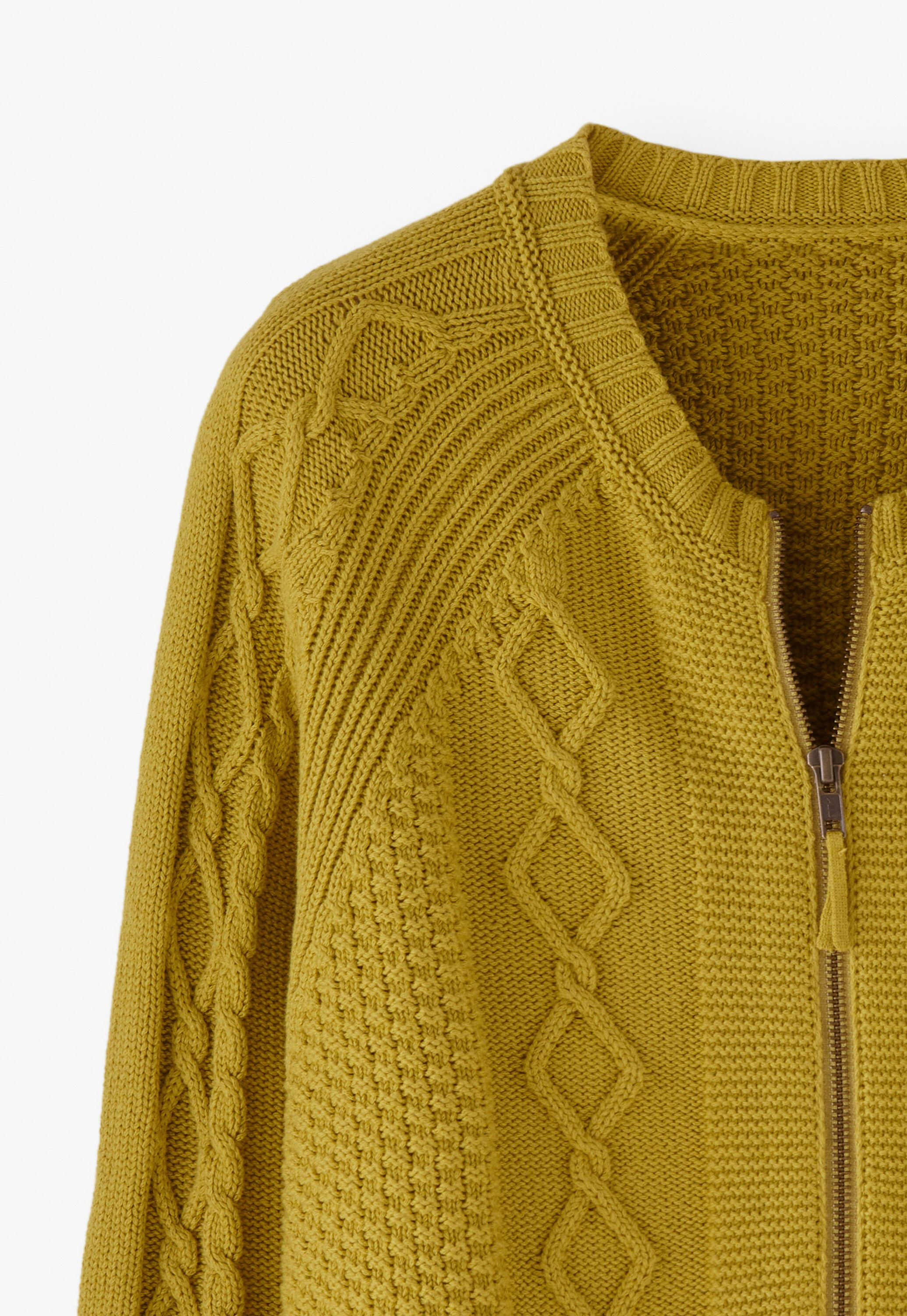 Cardigan mit Zopfmuster