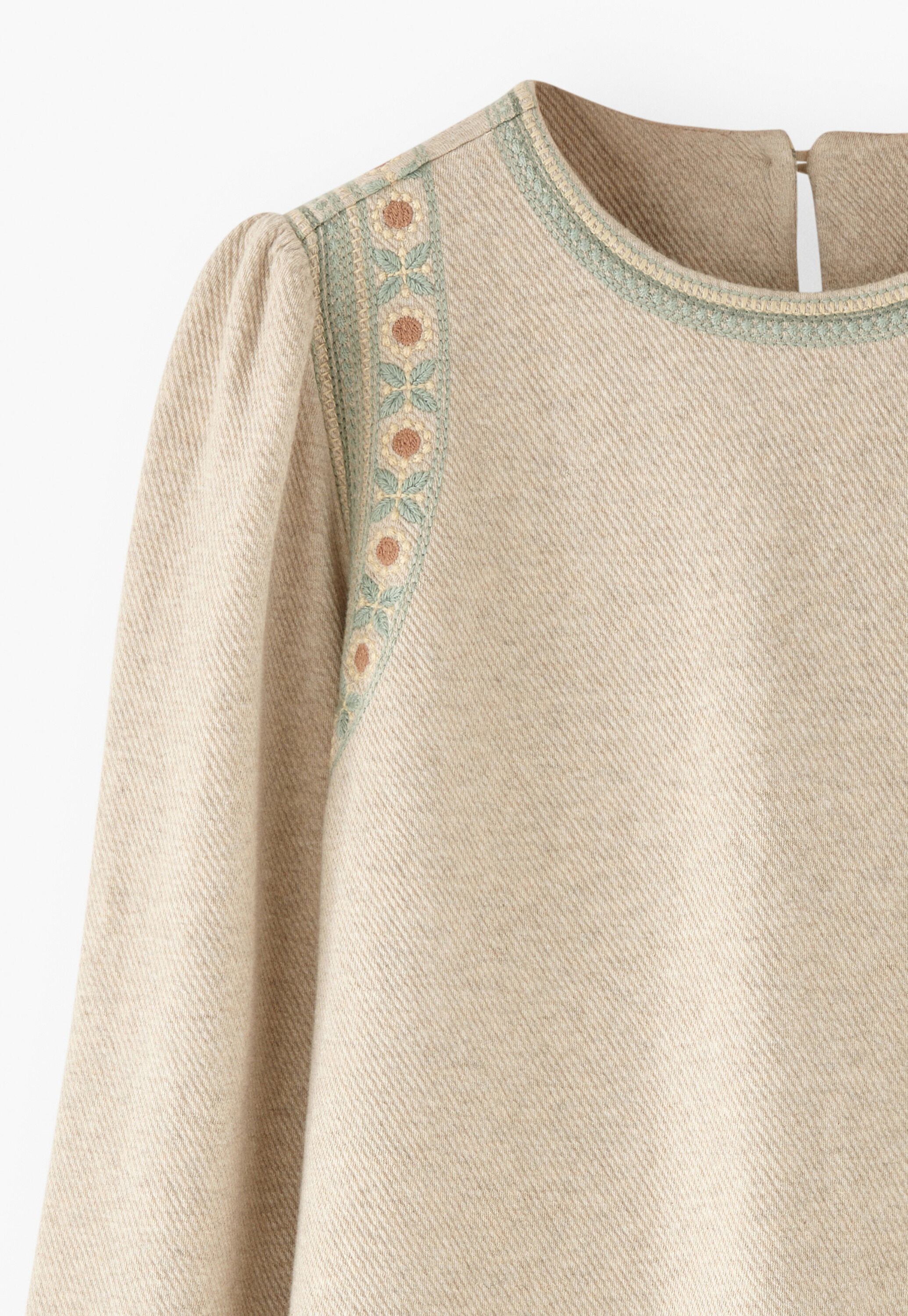 Besticktes Rundhals-Sweatshirt