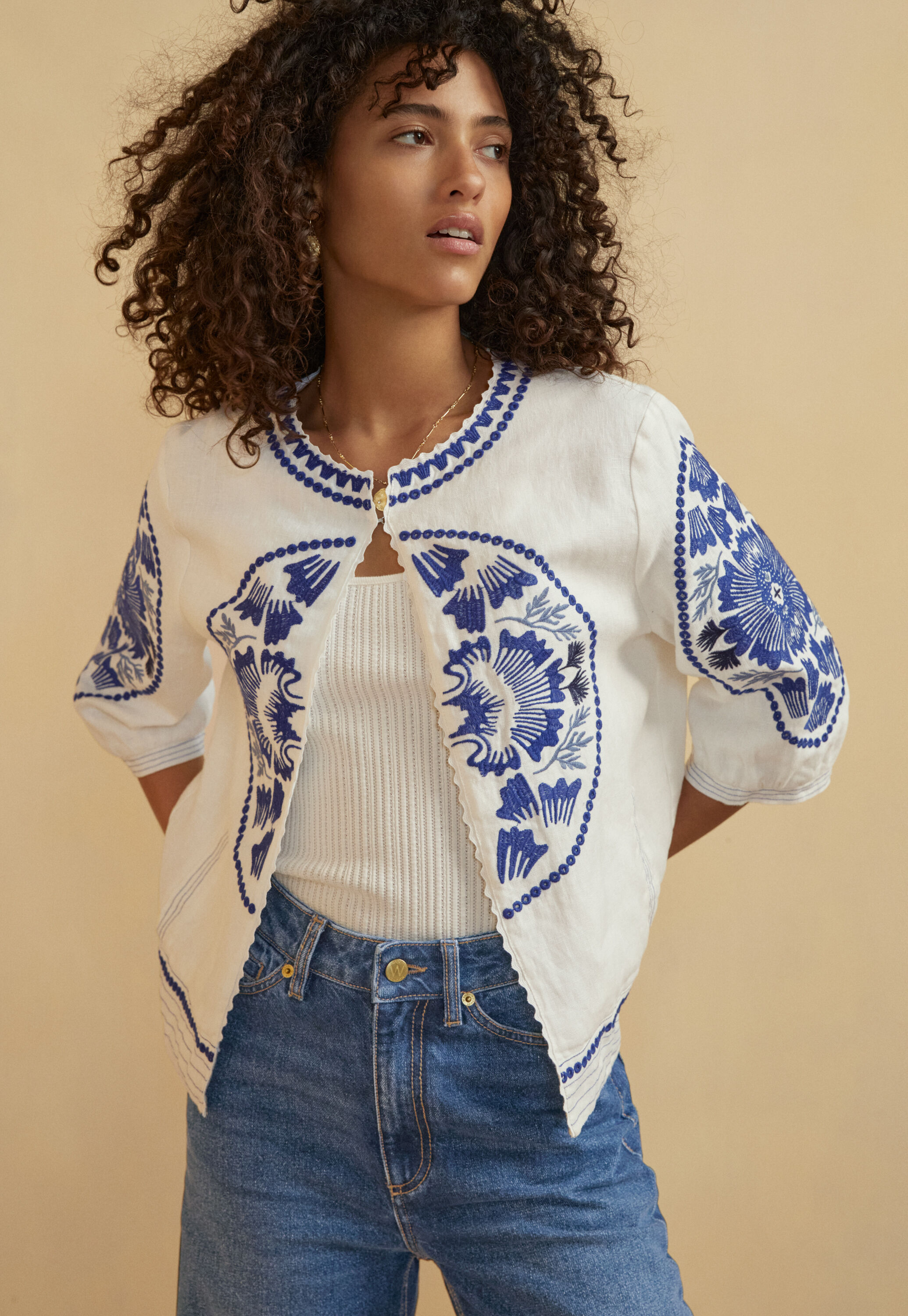 Cardigan mit Zopfmuster