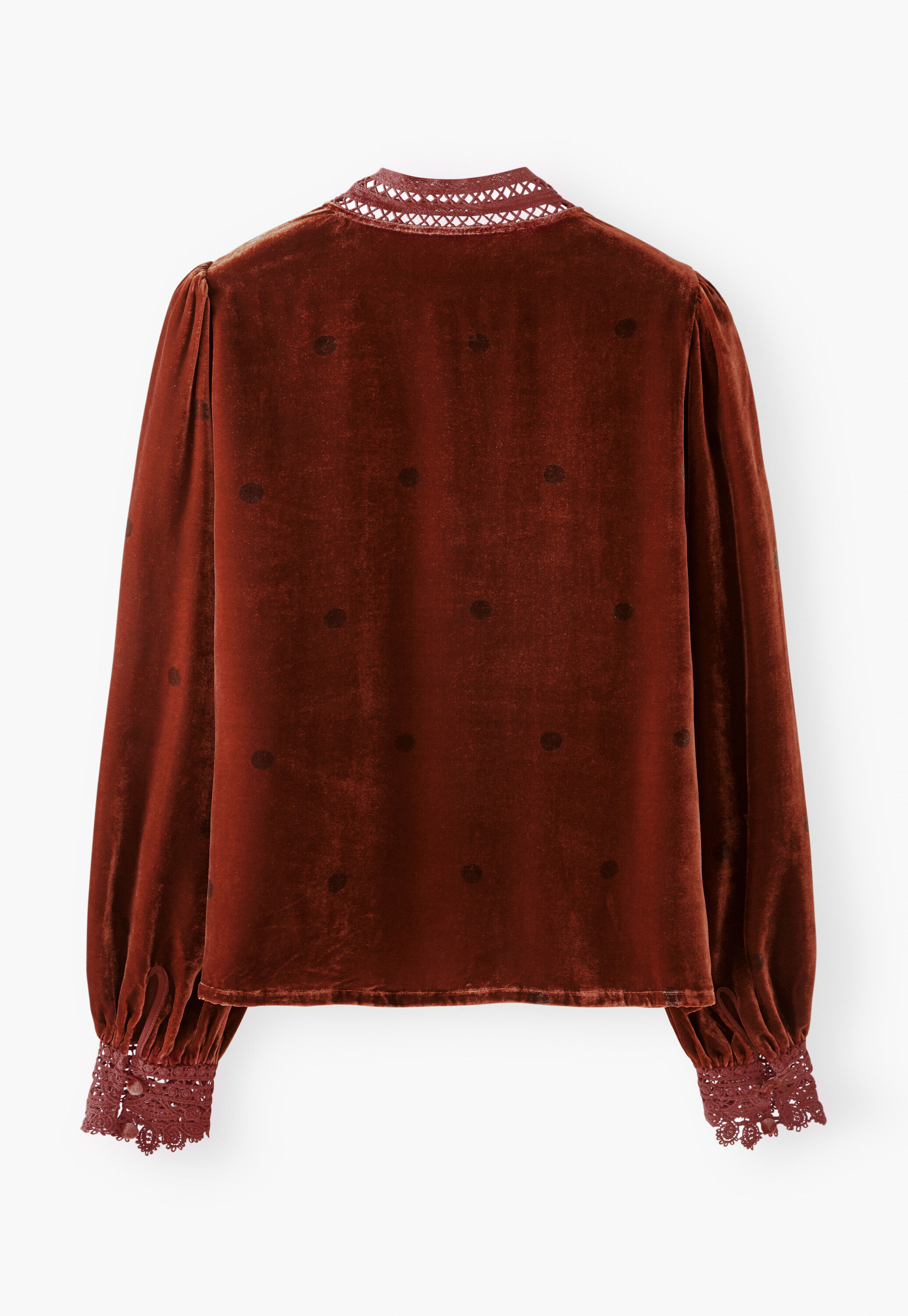 Samtbluse, Flammenrot, large