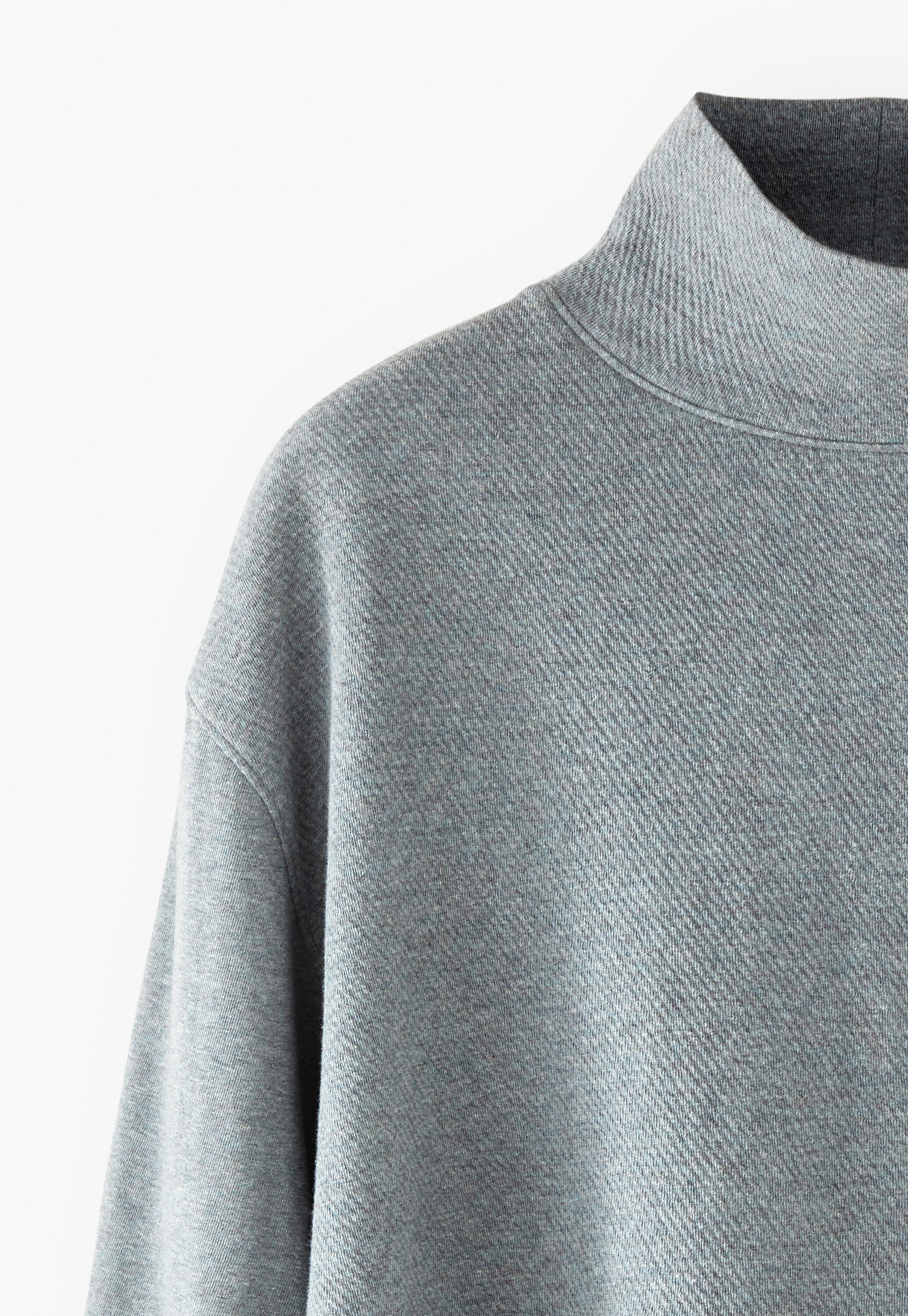 Sweatshirt mit hohem Kragen, Zartes Schieferblau, large