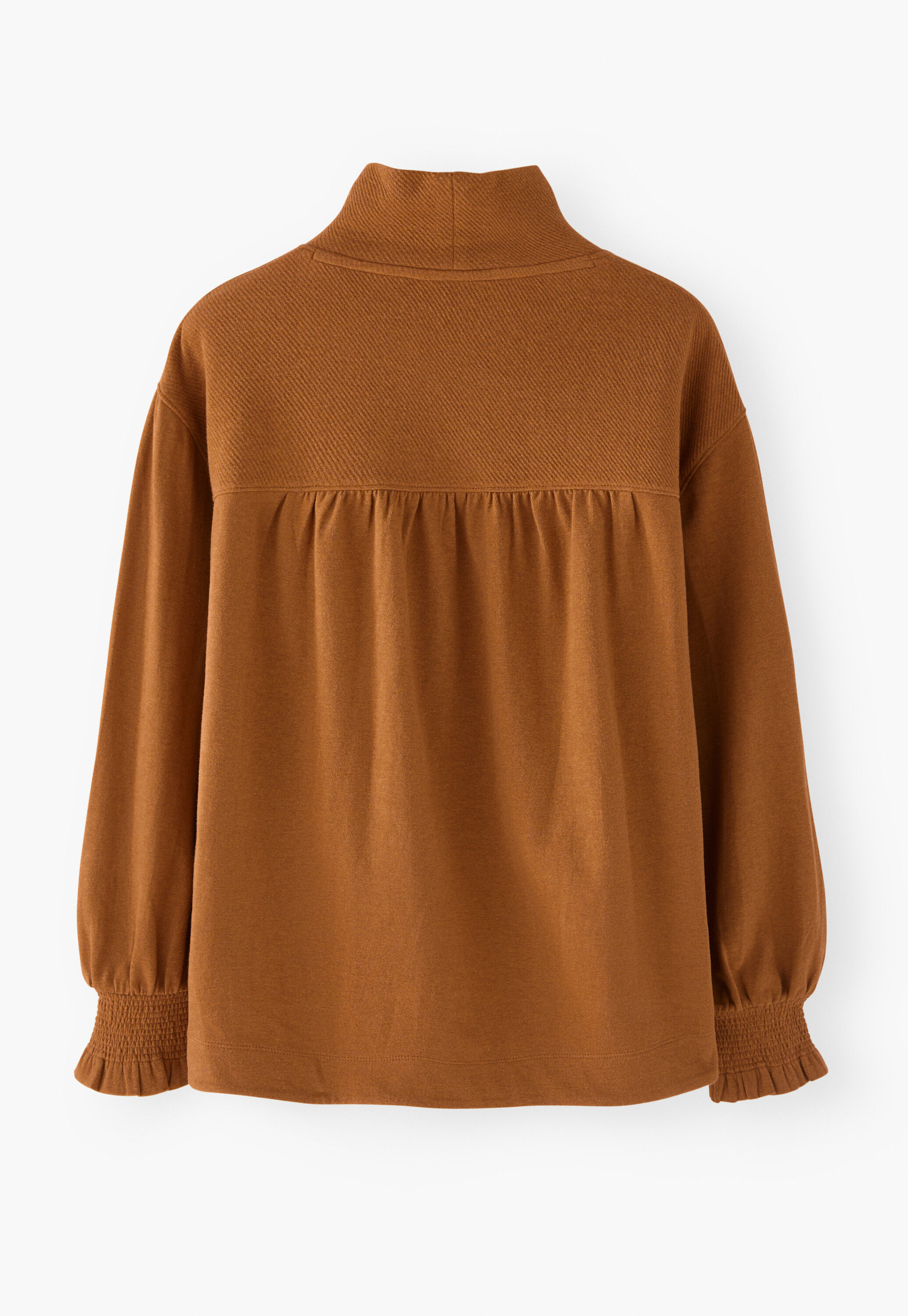 Sweatshirt mit hohem Kragen, Kupfer, large