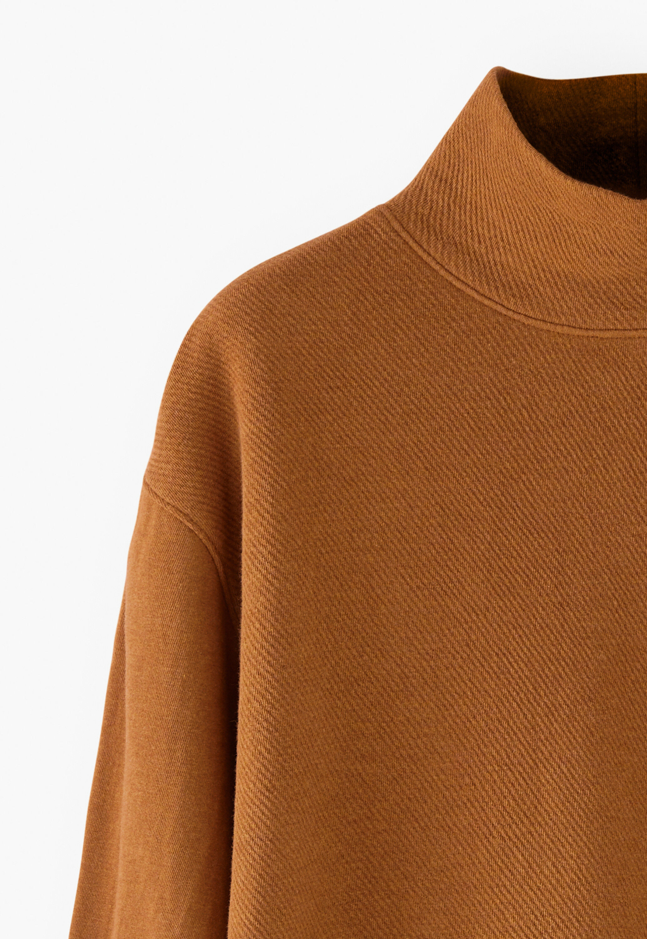 Sweatshirt mit hohem Kragen, Kupfer, large