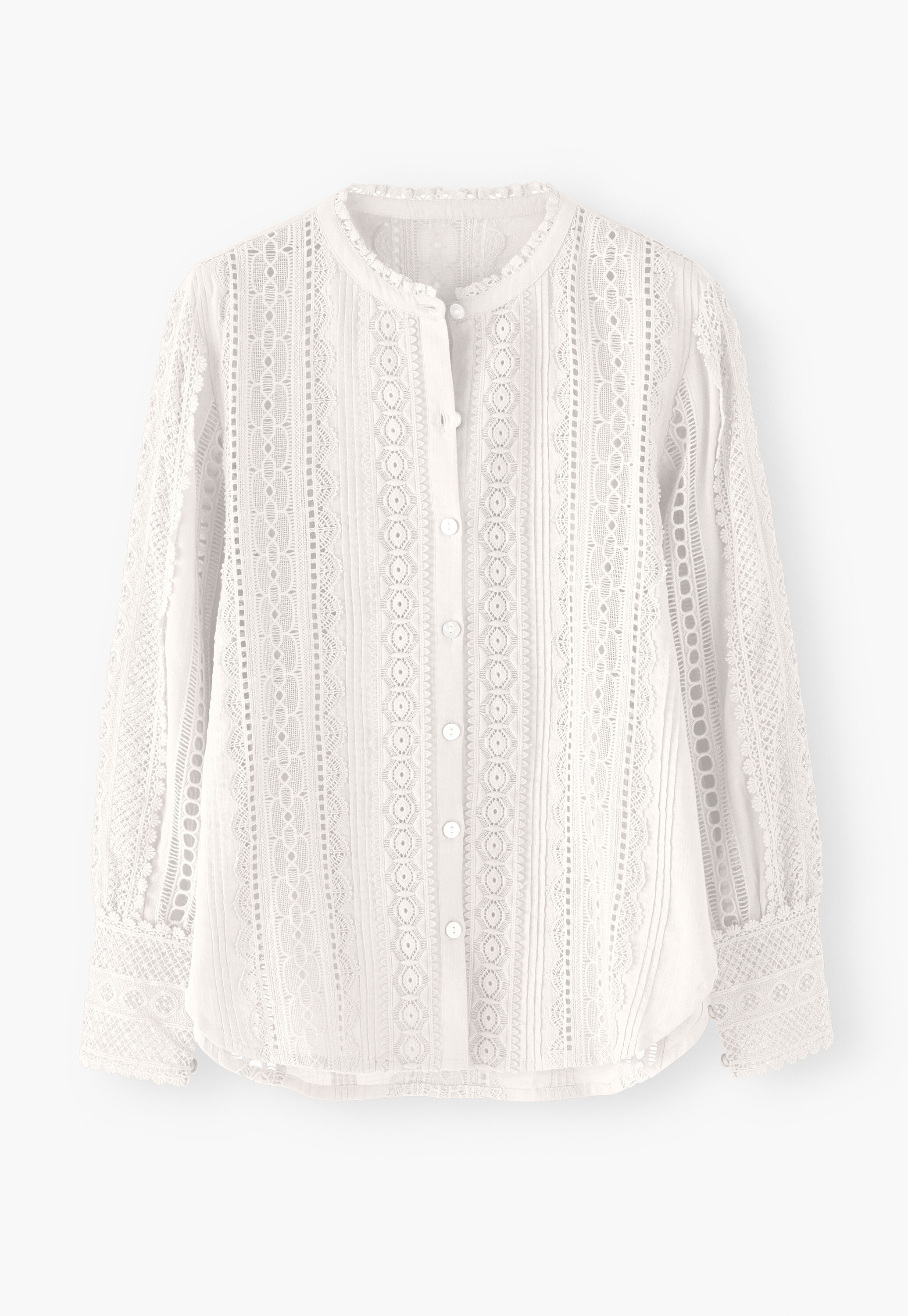 Spitzenbluse, Off-White, large