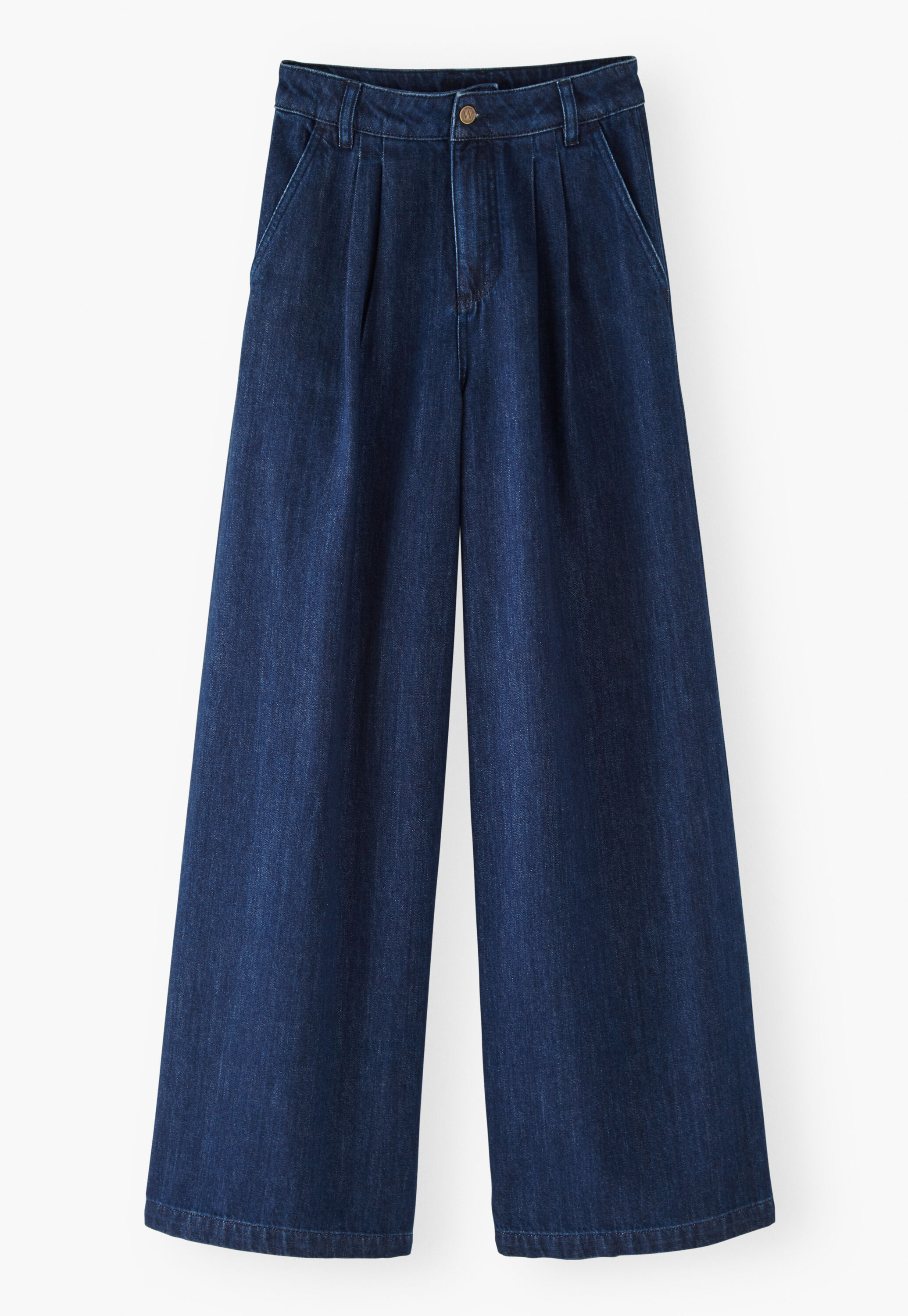 K&uuml;rzer geschnittene Hose mit weitem Bein