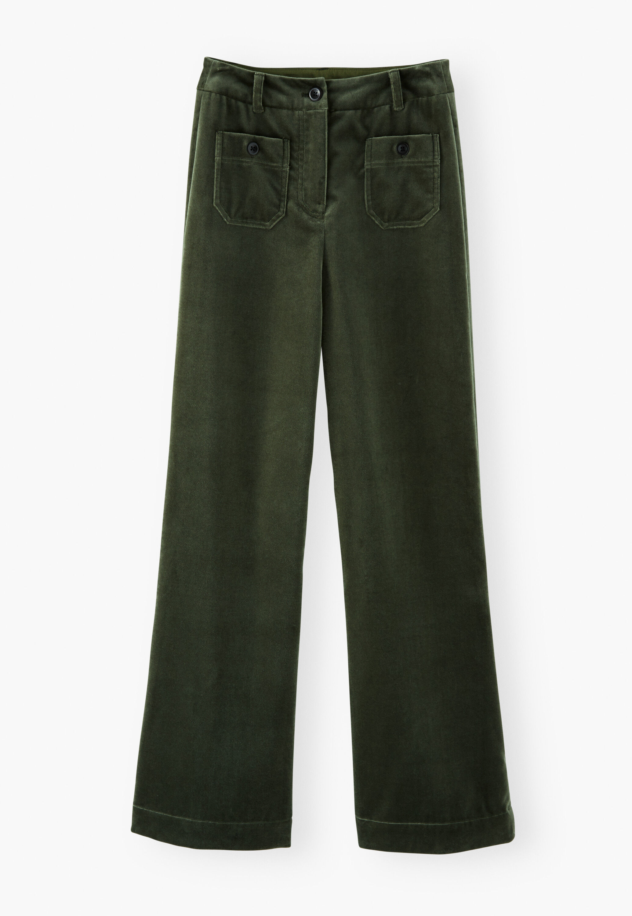 K&uuml;rzer geschnittene Hose mit weitem Bein