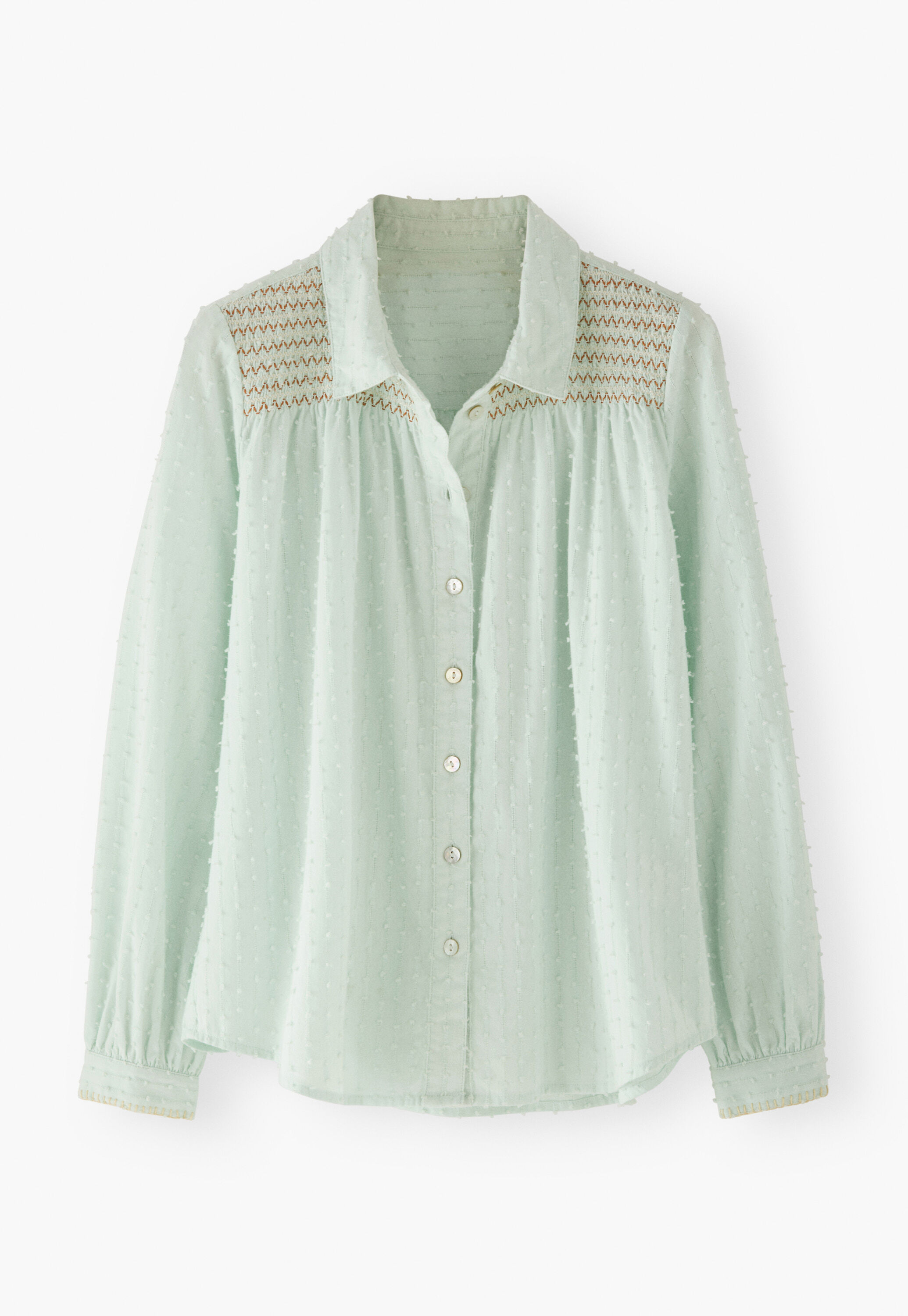 Bluse mit Kr&auml;uselungen