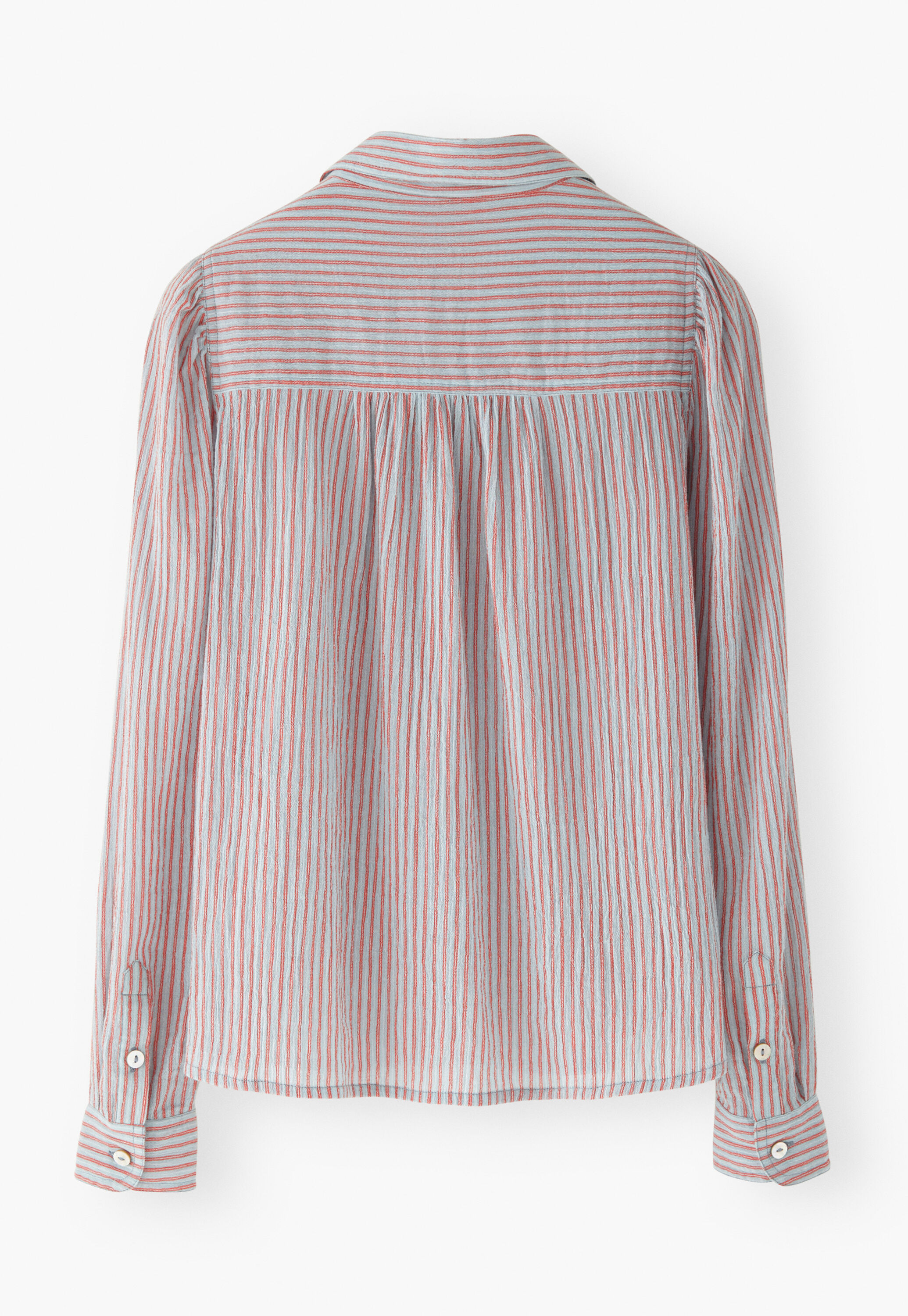 Gestreifte Crinkle-Bluse