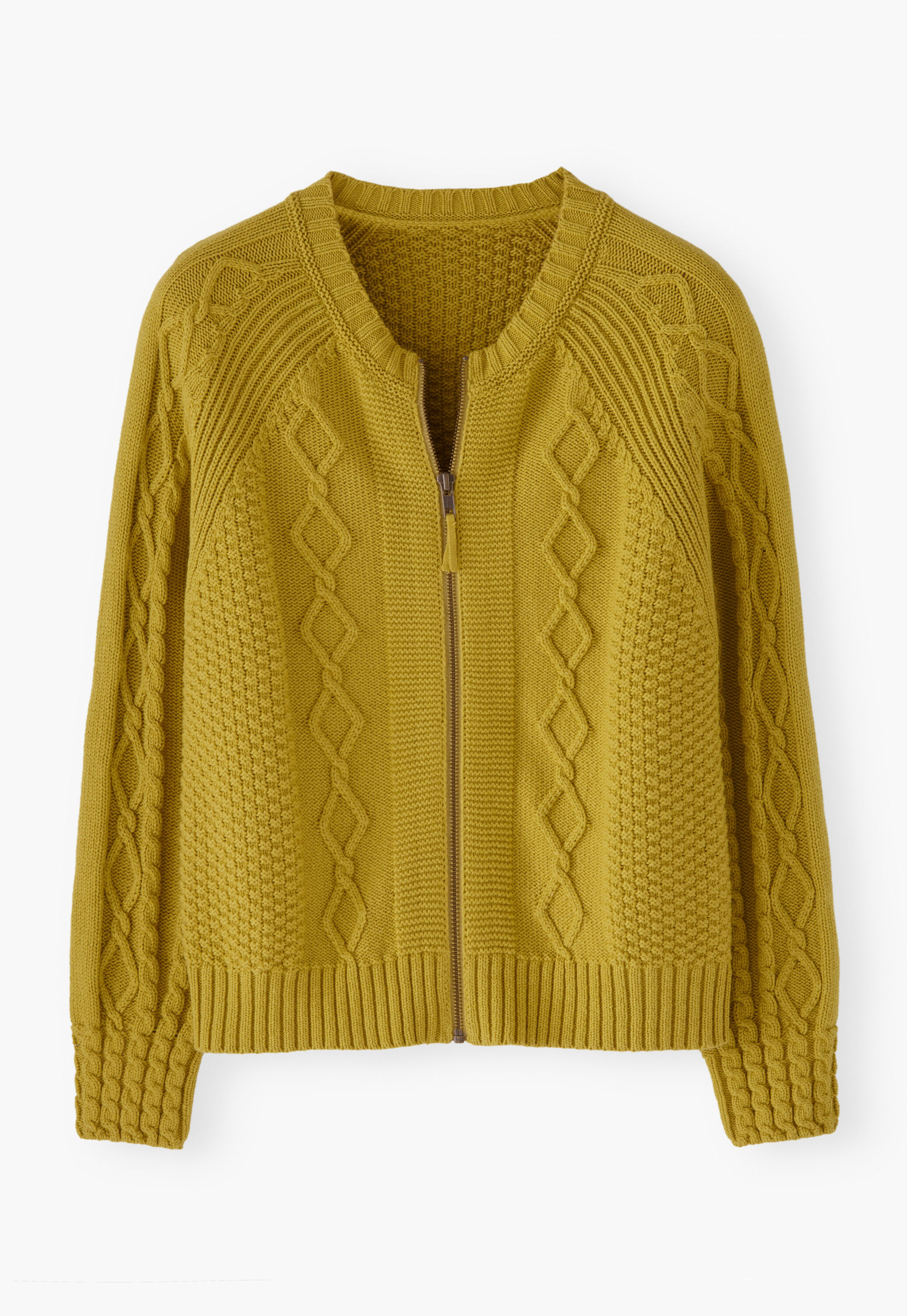 Cardigan mit Zopfmuster