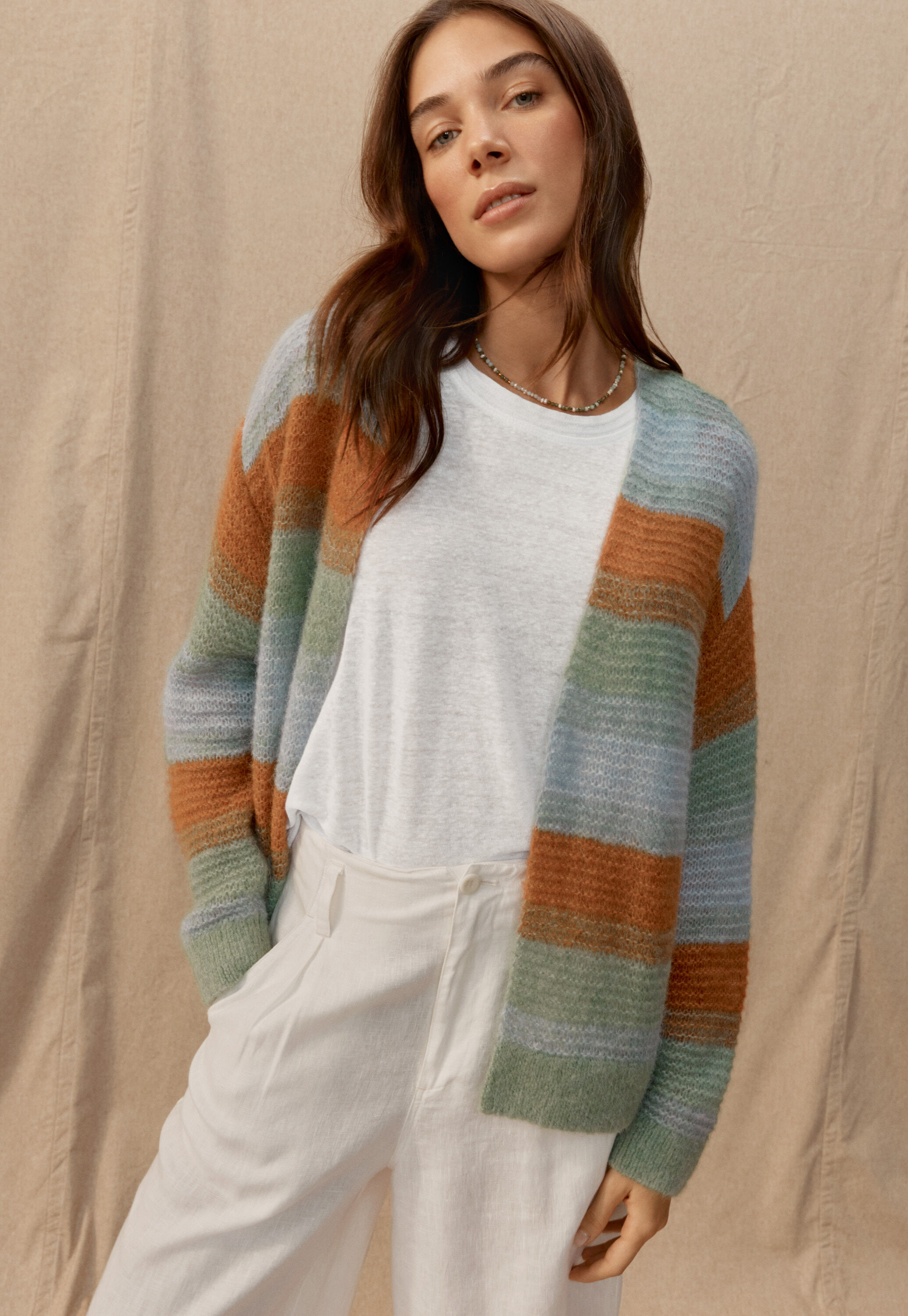 Gestreifter Cardigan