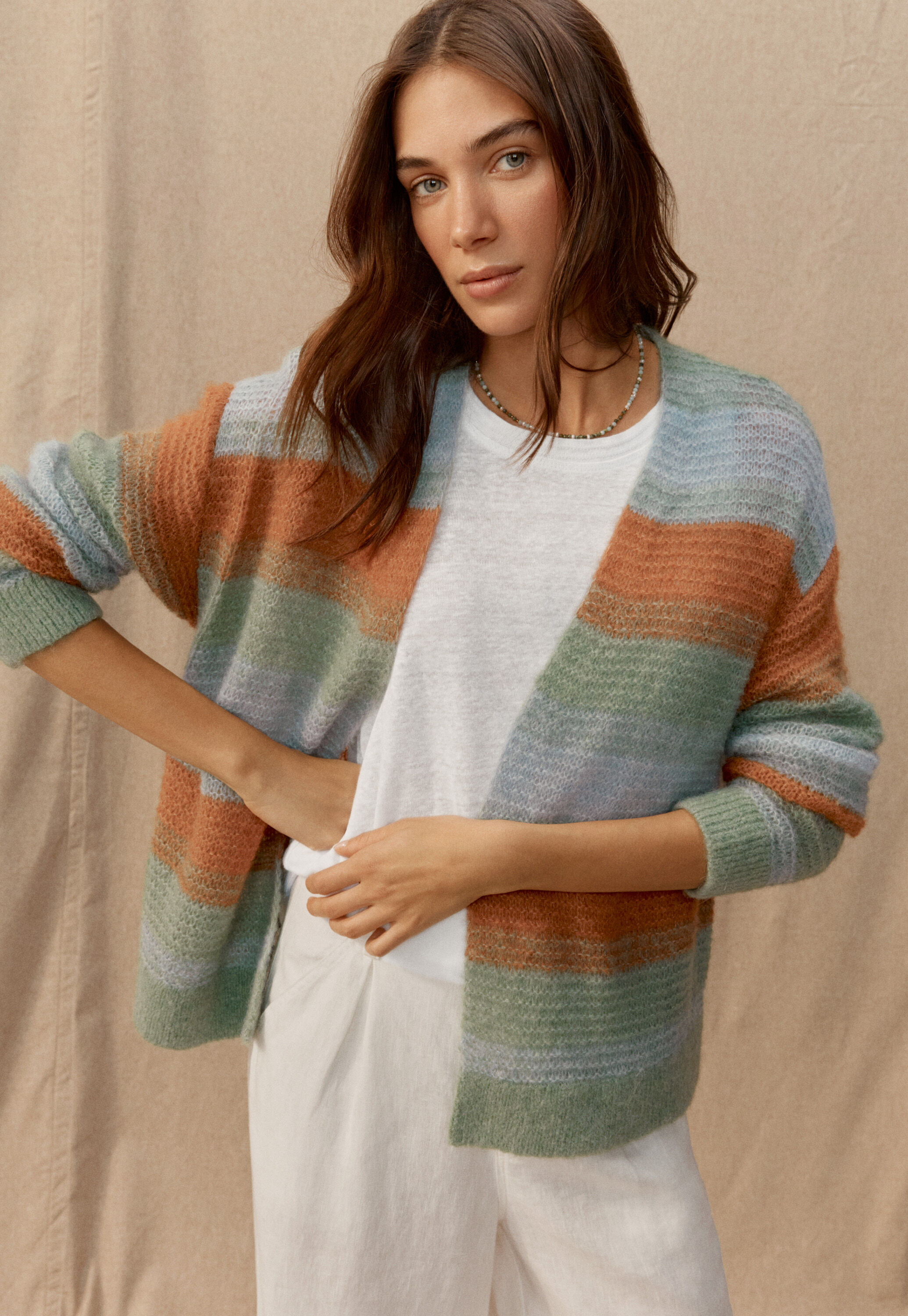Gestreifter Cardigan
