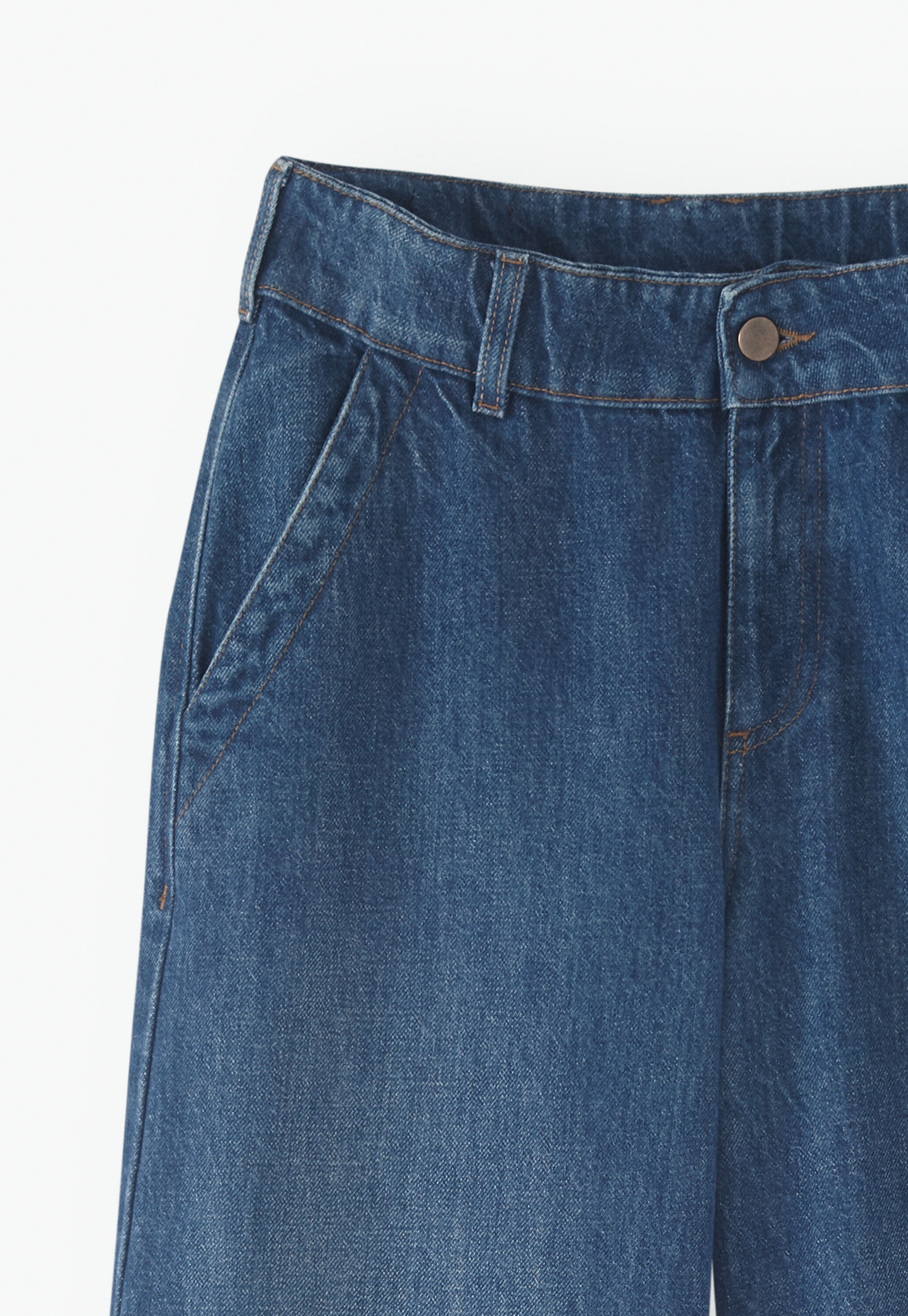 Lange Jeans mit weitem Bein