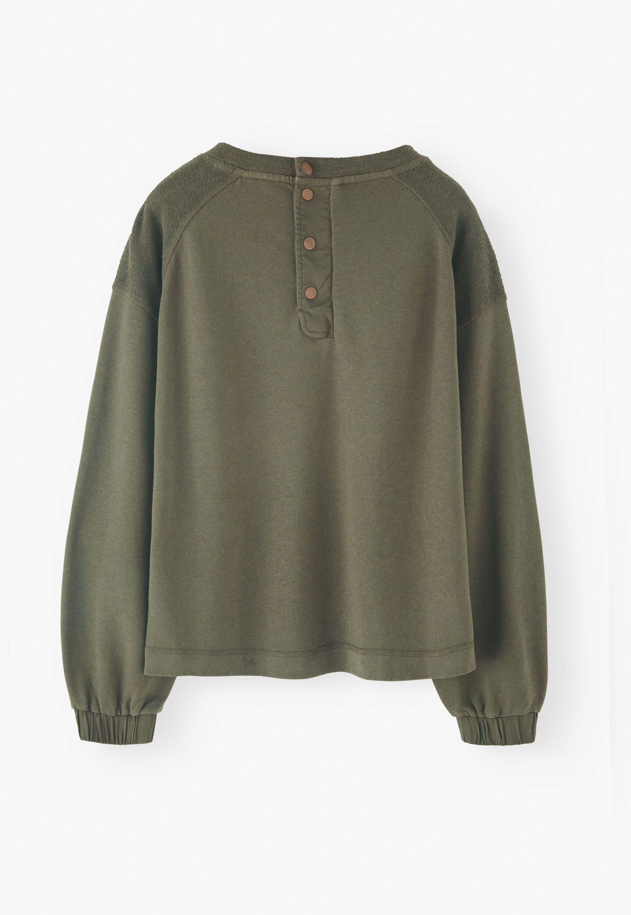 Sweatshirt mit Druckknopfr&uuml;cken