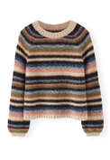 Pullover mit umgekehrten Streifen, Ozean/Multicolor, webstill