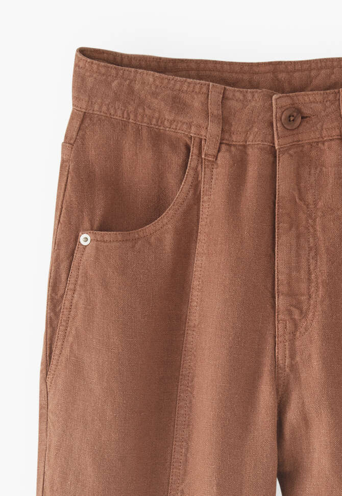 Schmal zulaufende Hose, Pekan, completeTheLook