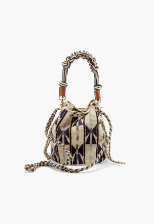 Crossbody-Tasche, Ecru/Tinte, webstill