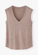 Tank-Top aus Jersey, Warmes Taupe, webstill