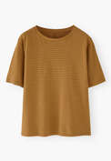 Gestreiftes T-Shirt, Sepia, webstill