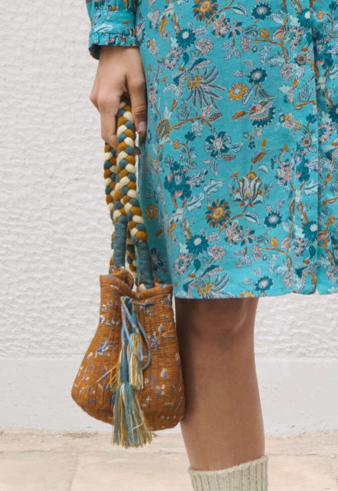 Bedruckte Crossbody-Tasche, Kupfer, completeTheLook