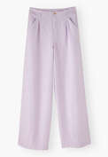 Hose mit weitem Bein, Zartes Lavendel, webstill