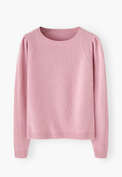 Pullover mit Puff&auml;rmeln, Pinkros&eacute;, webstill
