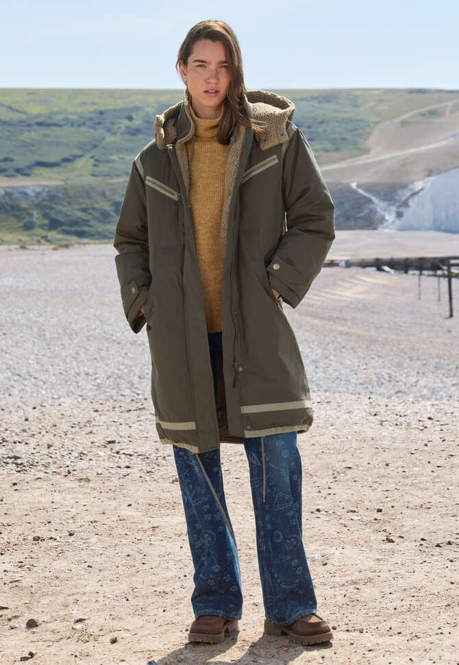 Borg-Parka, Dunkles Khaki, completeTheLook