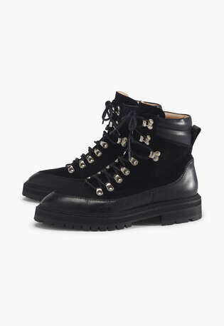 Wanderstiefel, Schwarz, webstill